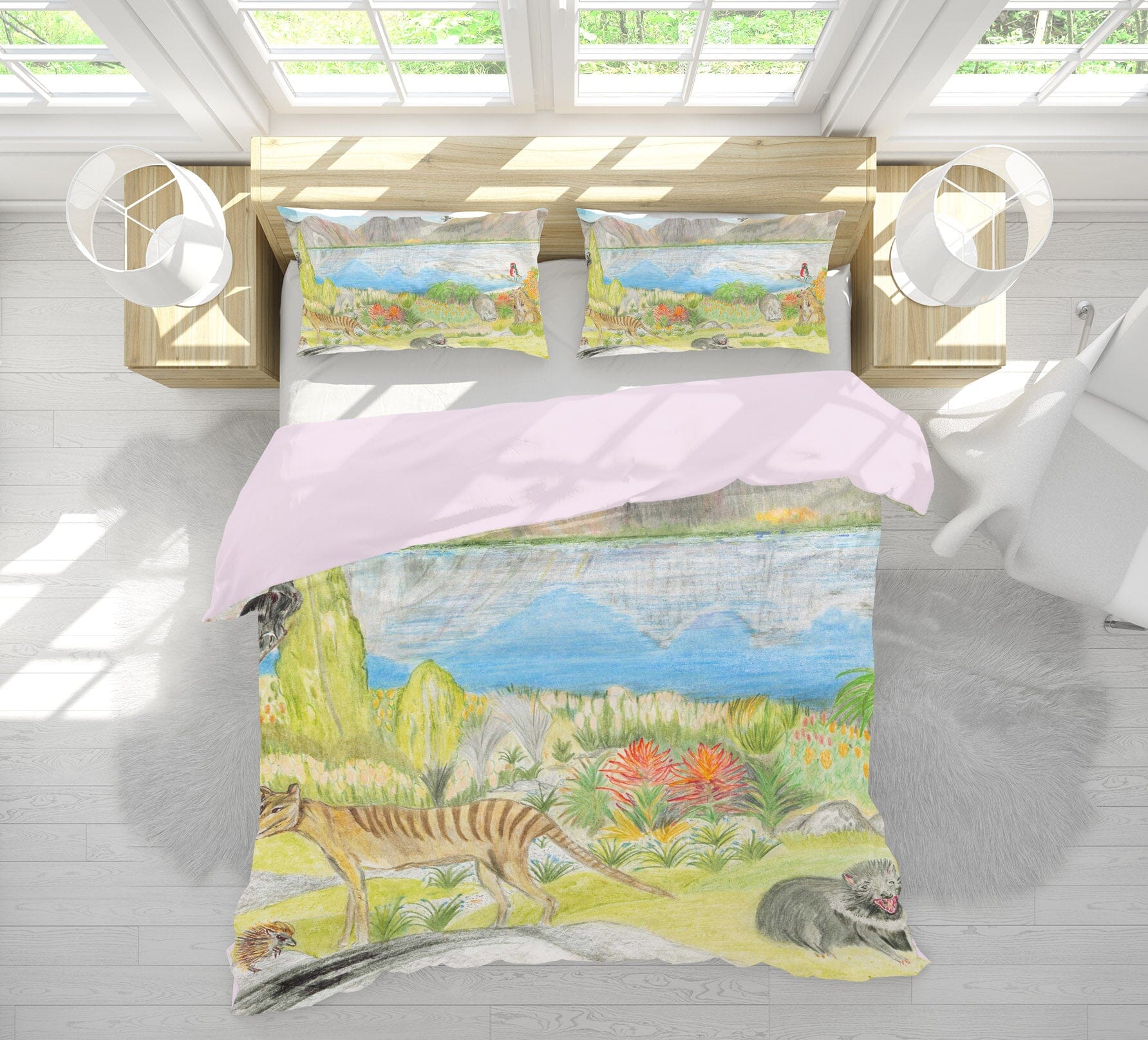 3D Prairie Lion 026 Michael Sewell Bedding Bed Pillowcases Quilt Quiet Covers AJ Creativity Home 