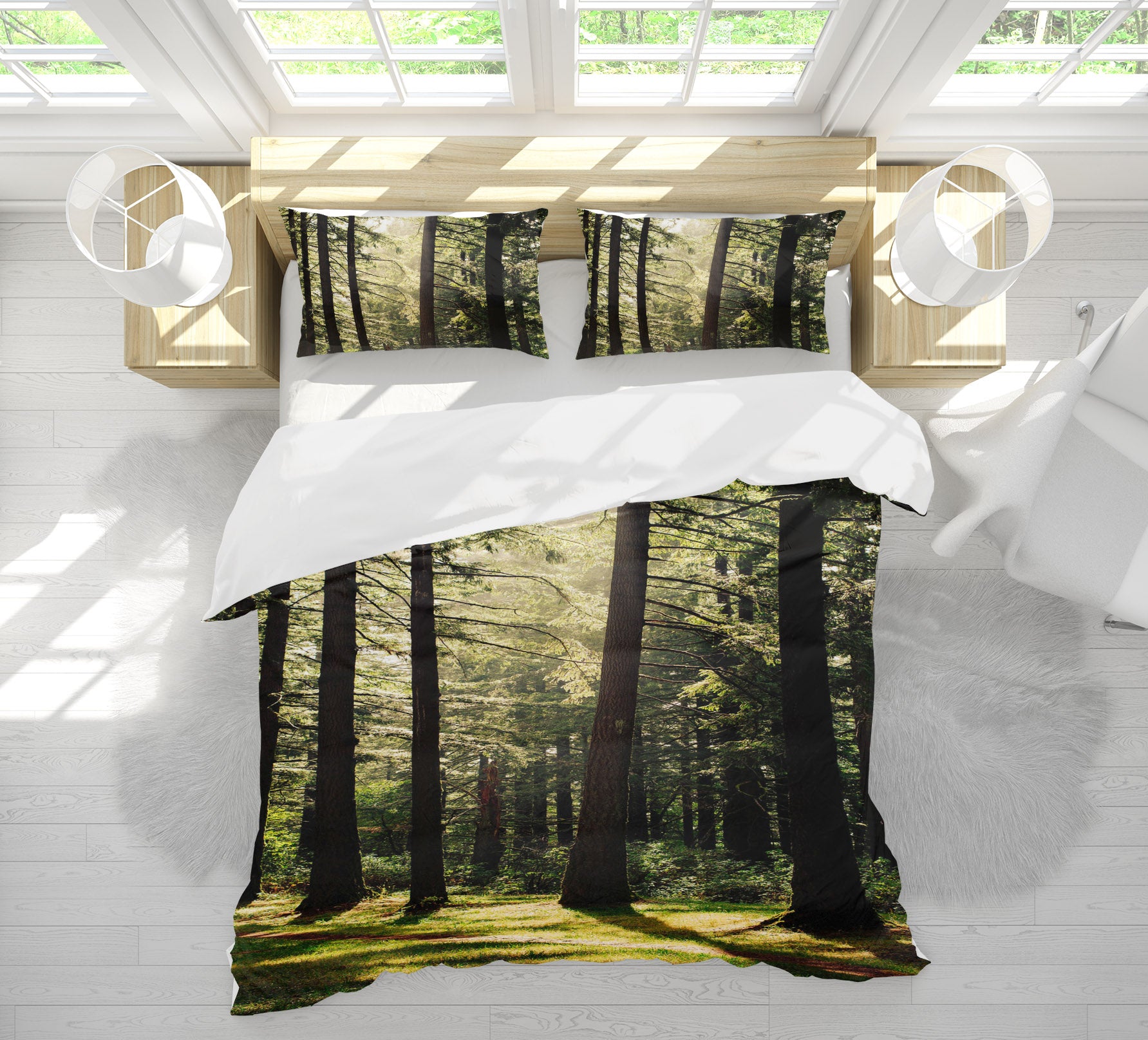 3D Forest 61121 Bed Pillowcases Quilt