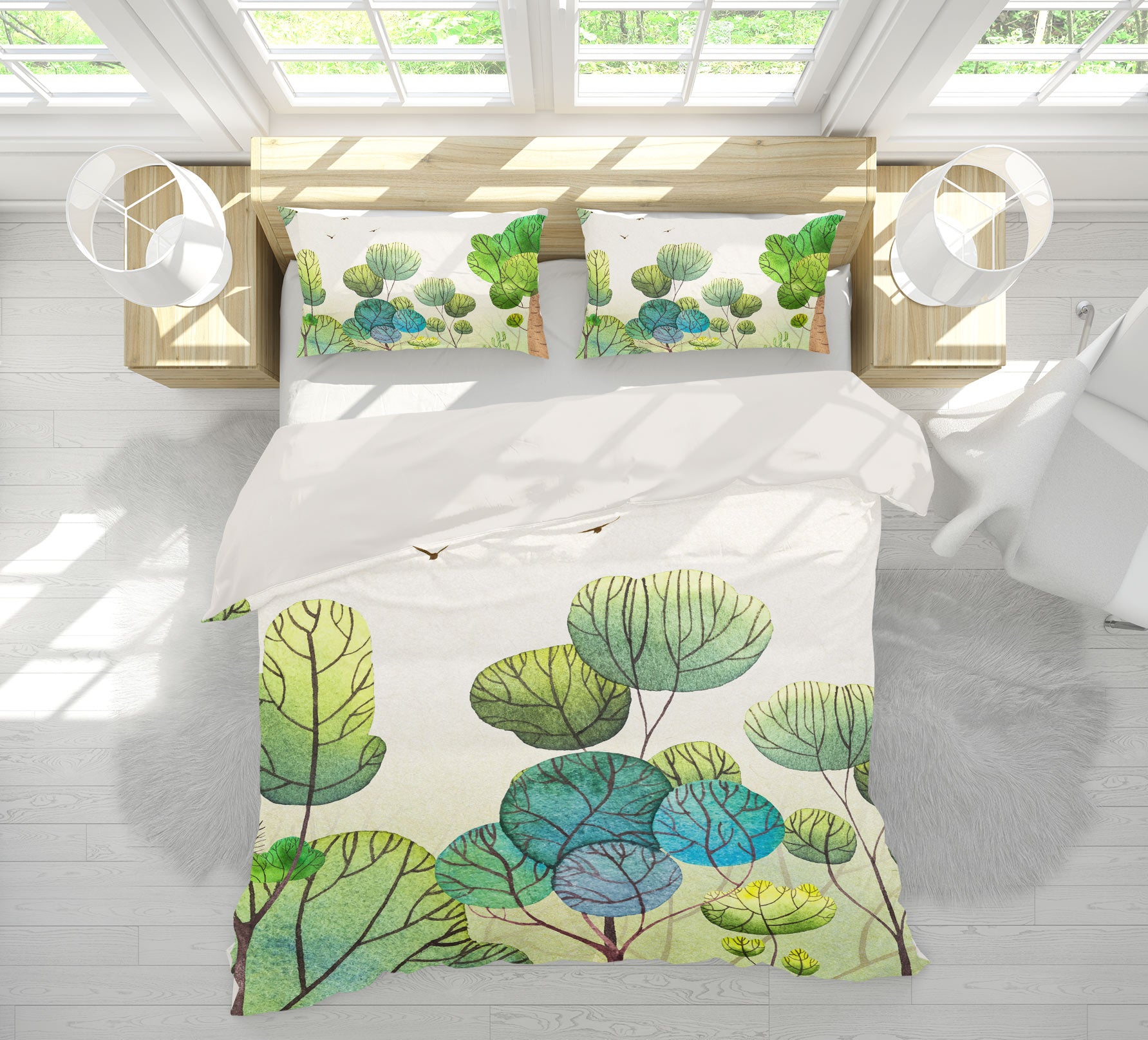 3D Leaves 12079 Bed Pillowcases Quilt