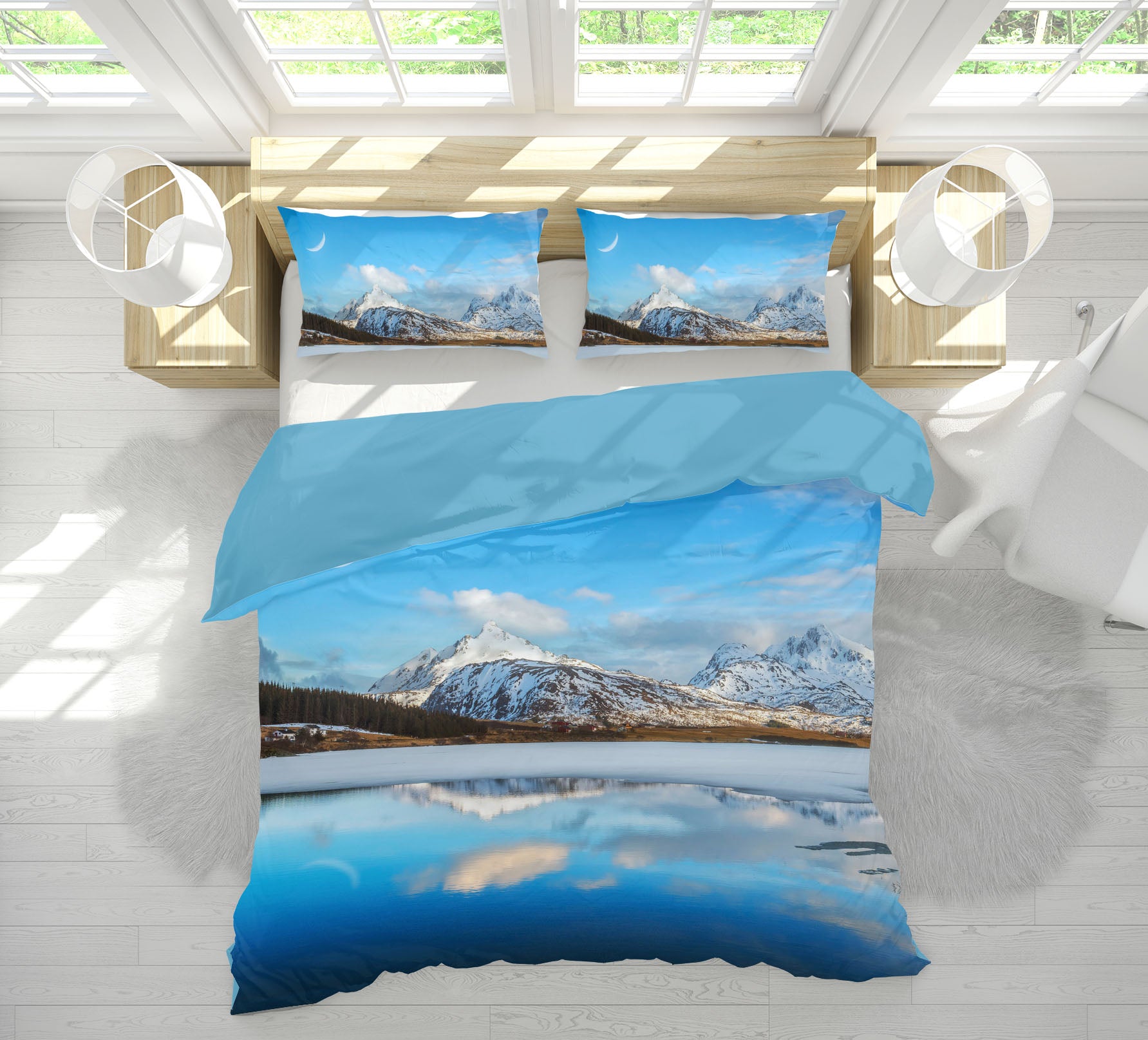 3D Moon Hill 089 Marco Carmassi Bedding Bed Pillowcases Quilt