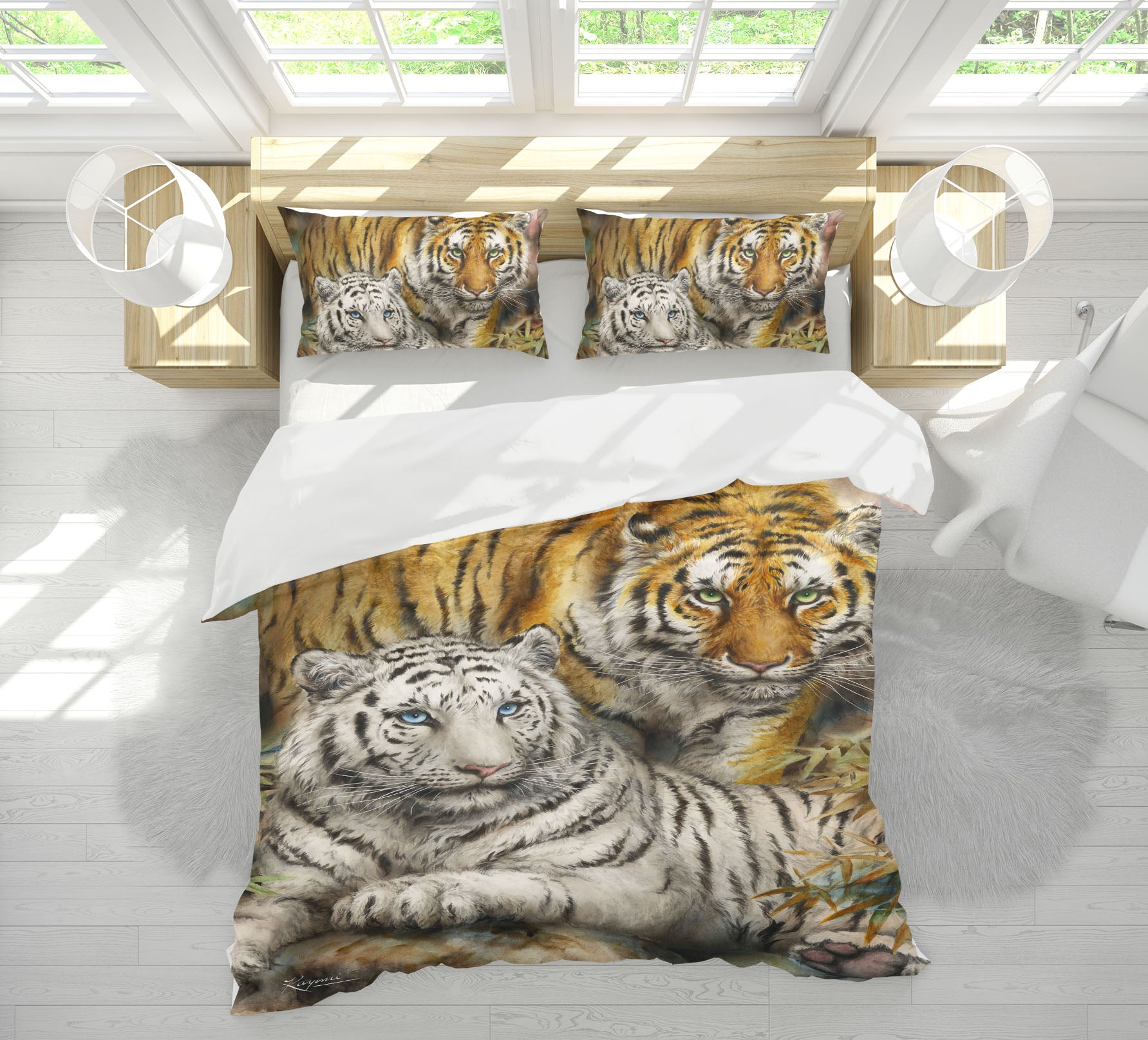 3D Animal Tiger 5893 Kayomi Harai Bedding Bed Pillowcases Quilt Cover Duvet Cover
