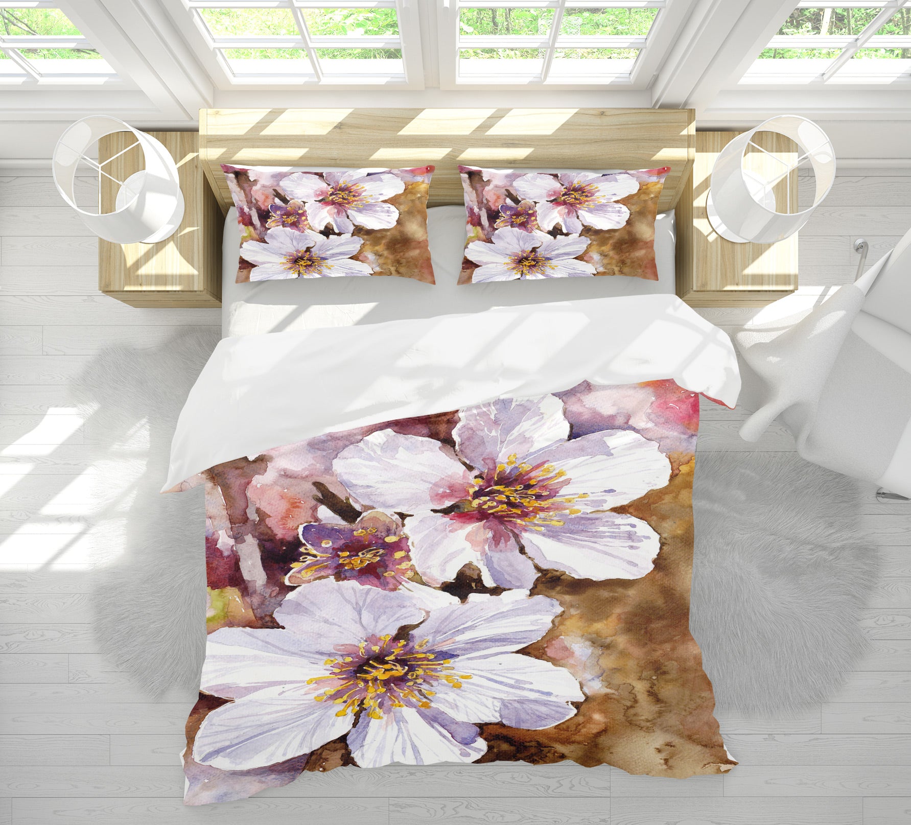 3D Flowers 16091 Bed Pillowcases Quilt