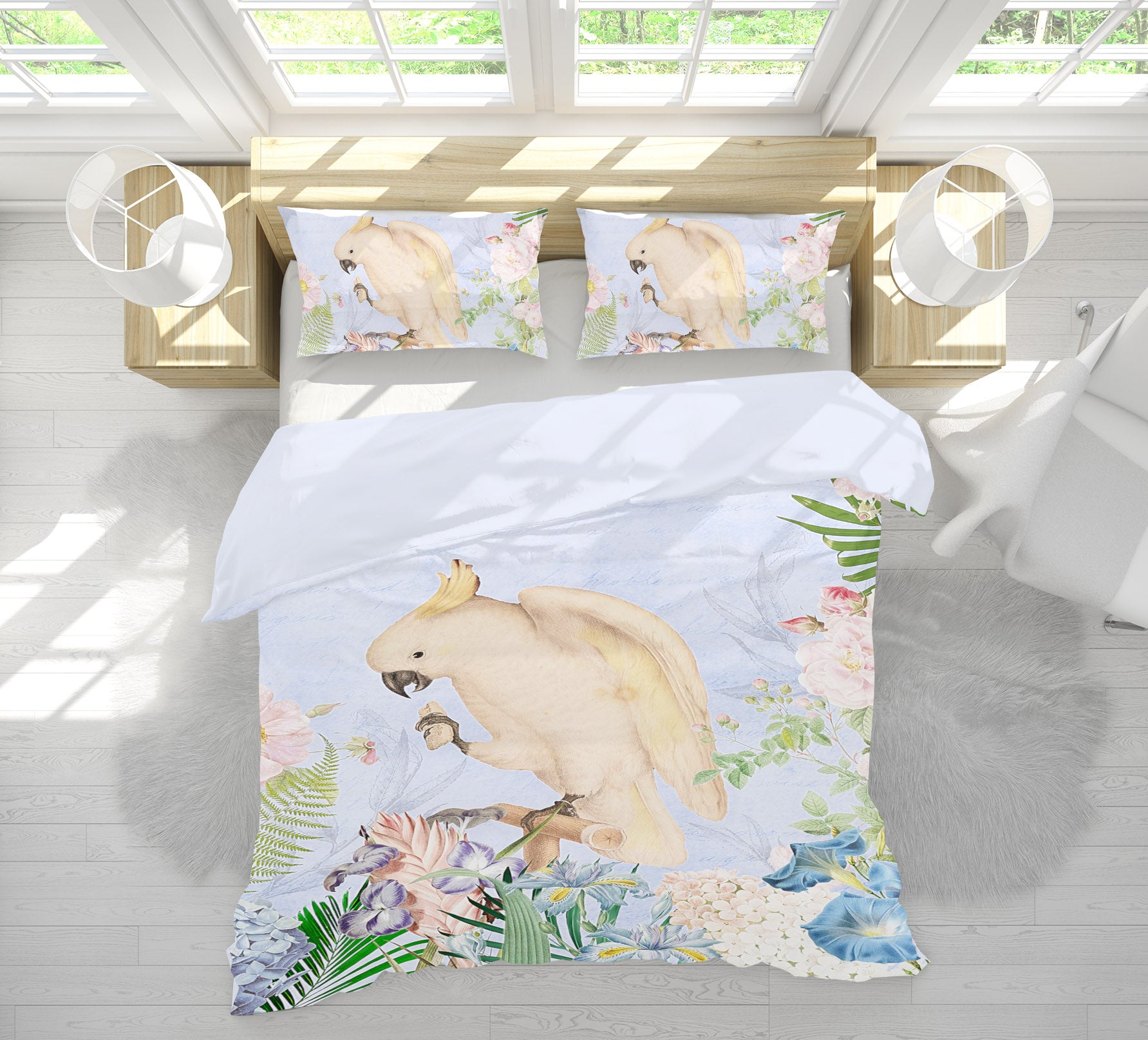 3D Flower Branch Parrot 18151 Uta Naumann Bedding Bed Pillowcases Quilt
