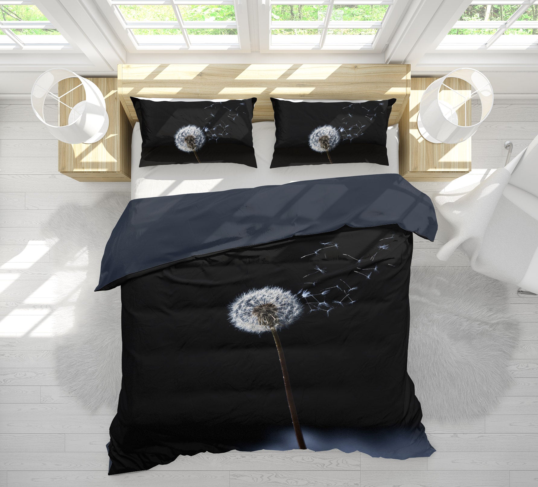 3D White Dandelion 038 Marco Carmassi Bedding Bed Pillowcases Quilt
