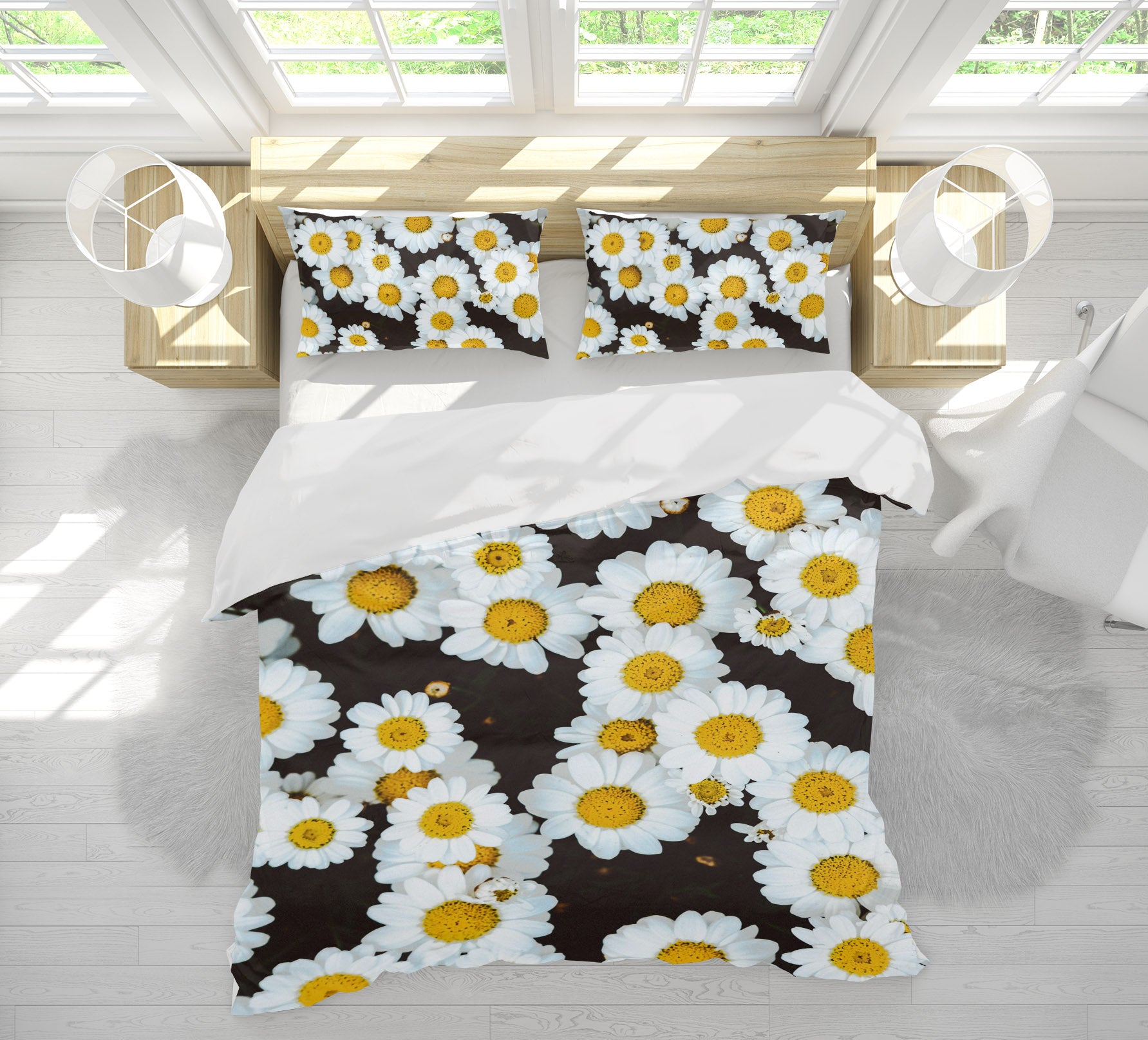 3D Small Chrysanthemum Pattern 61106 Bed Pillowcases Quilt