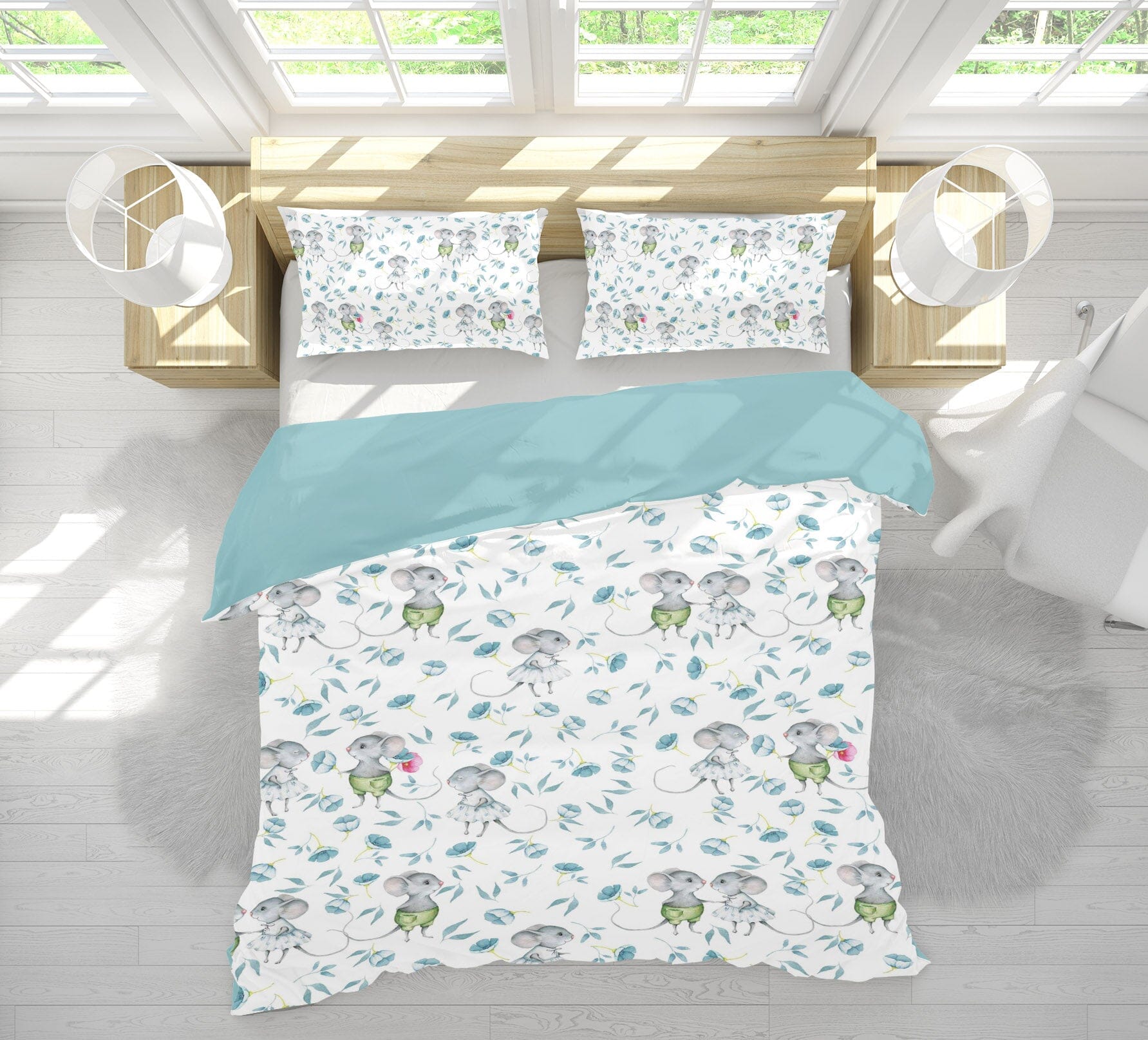 3D Cartoon Mouse 197 Uta Naumann Bedding Bed Pillowcases Quilt Quiet Covers AJ Creativity Home 