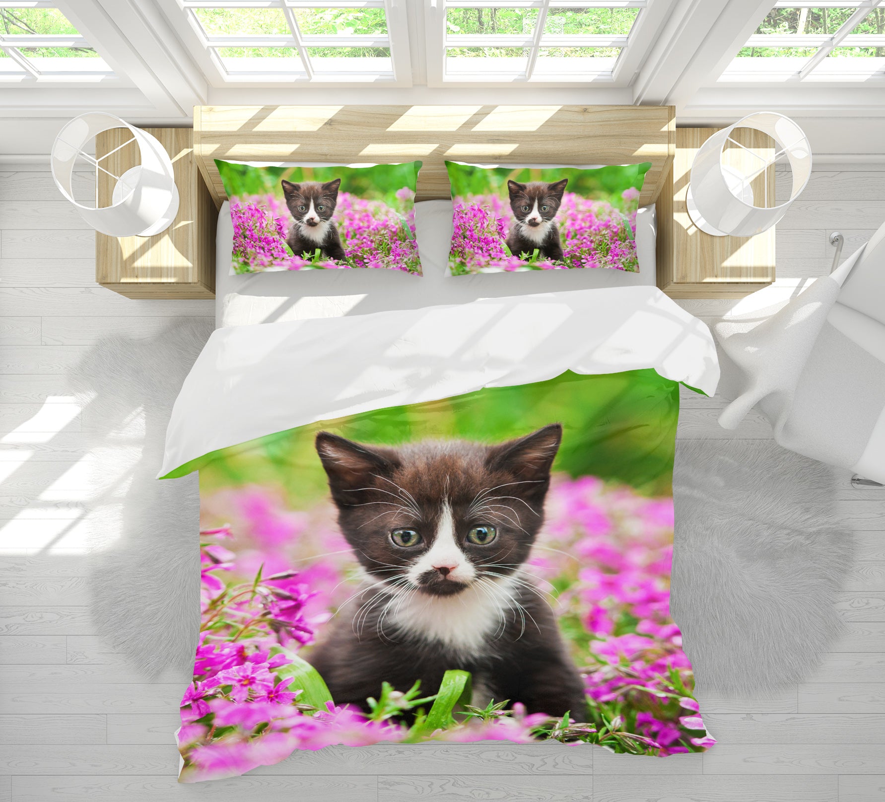 3D Little Cat 15015 Bed Pillowcases Quilt