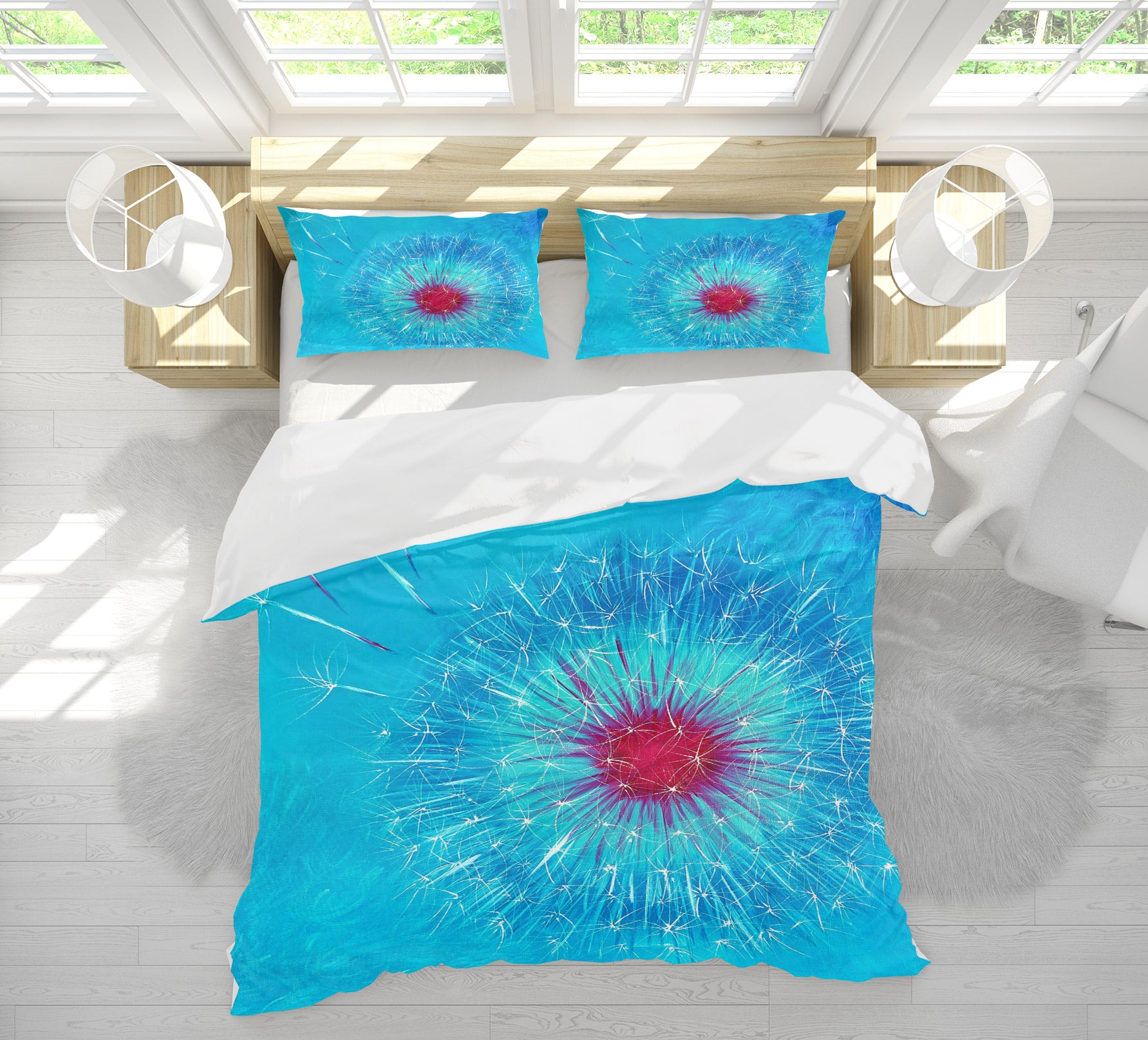 3D Blue Dandelion 489 Skromova Marina Bedding Bed Pillowcases Quilt