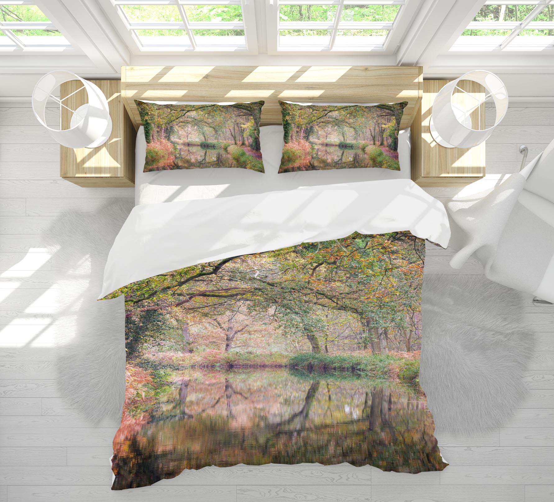 3D Forest River 7230 Assaf Frank Bedding Bed Pillowcases Quilt Cover Duvet Cover