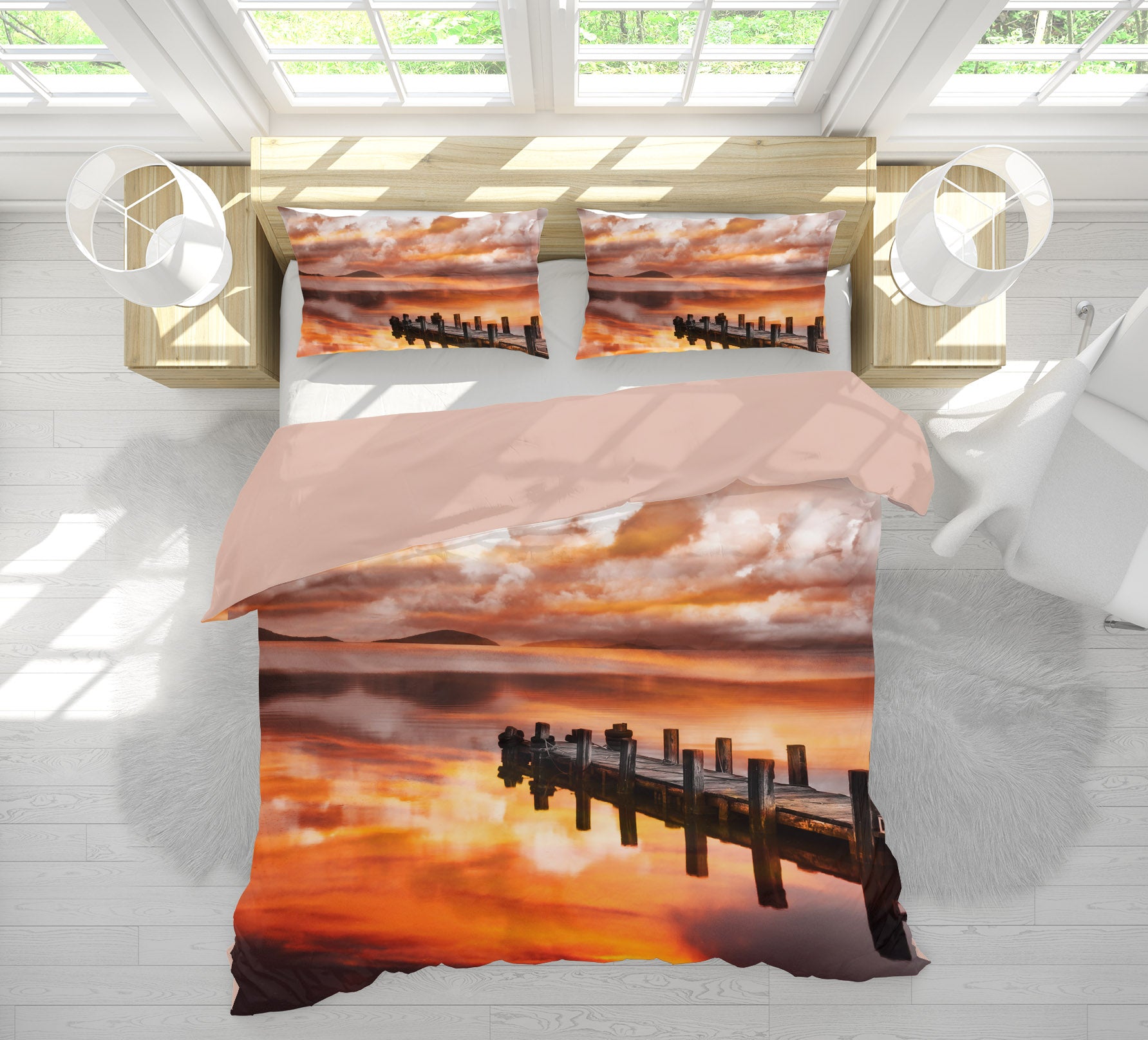 3D Sunset Pier 146 Marco Carmassi Bedding Bed Pillowcases Quilt