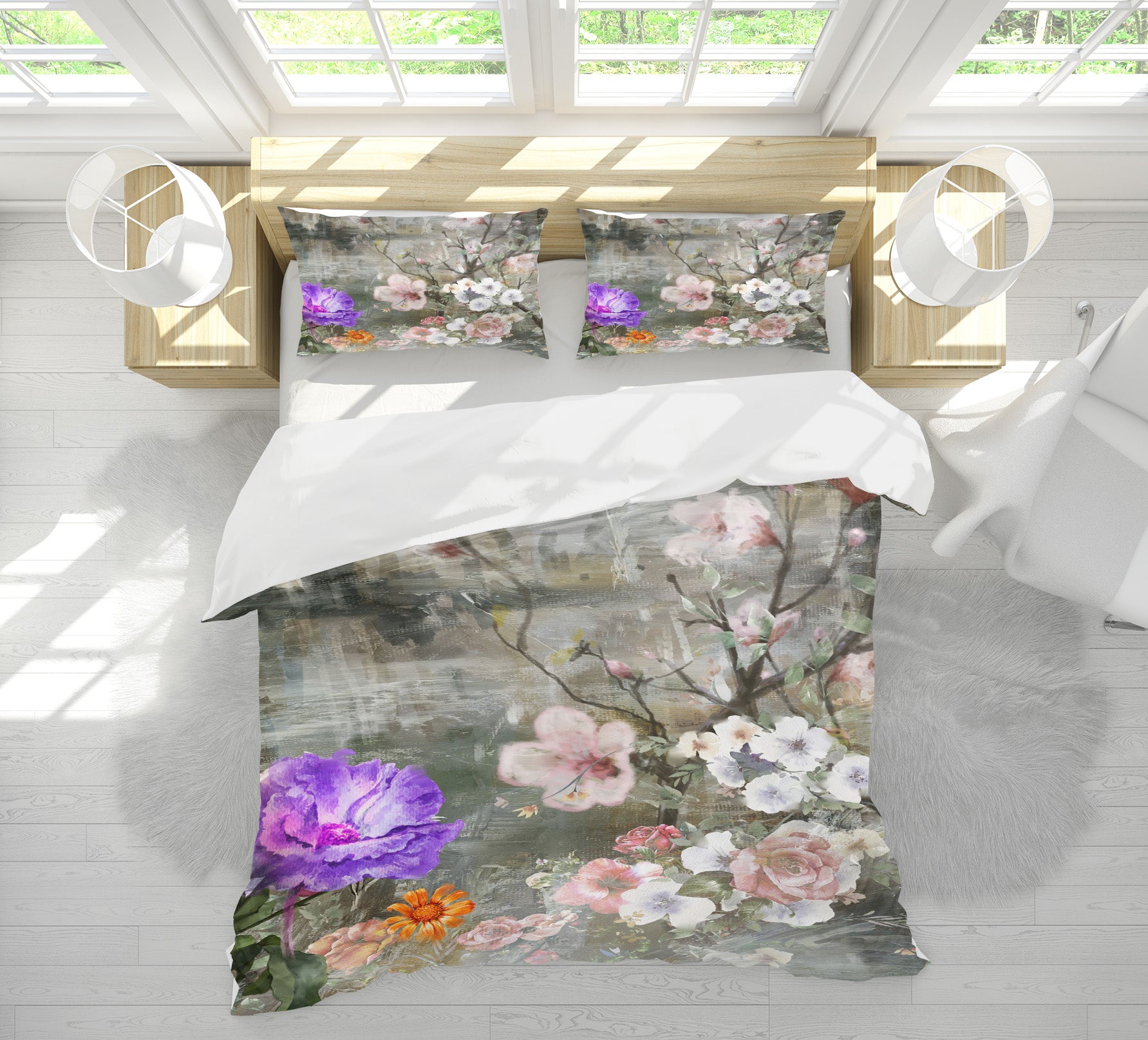 3D Flower Branch 60154 Bed Pillowcases Quilt