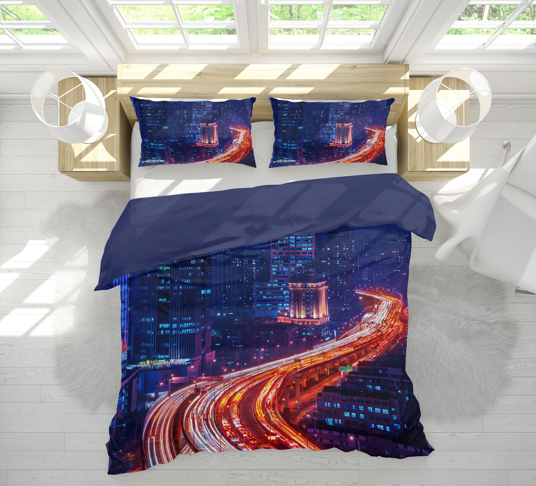 3D Traffic Jam 2121 Marco Carmassi Bedding Bed Pillowcases Quilt Quiet Covers AJ Creativity Home 