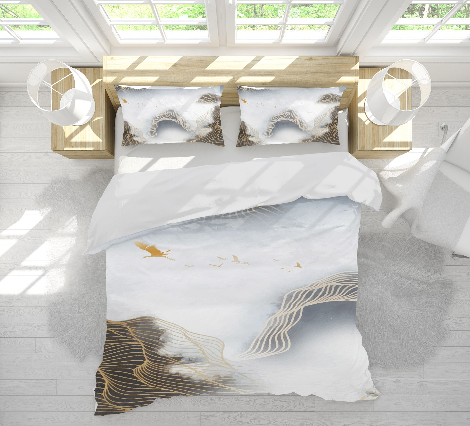 3D Fog Line 13042 Bed Pillowcases Quilt