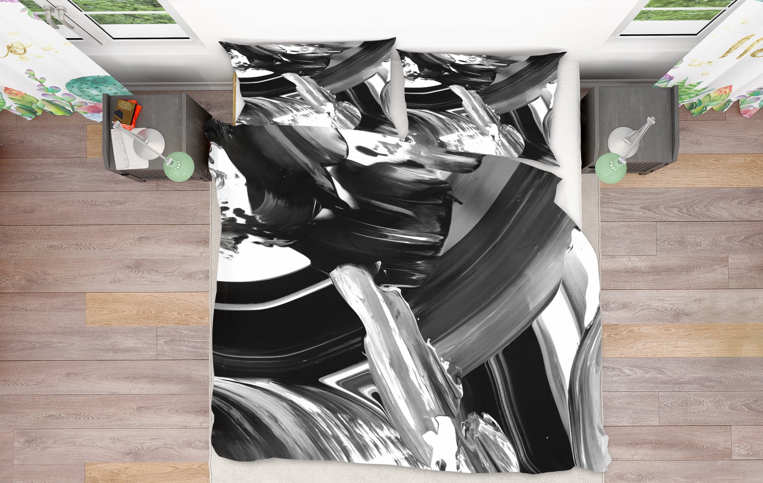 3D Gray Pattern 16112 Bed Pillowcases Quilt