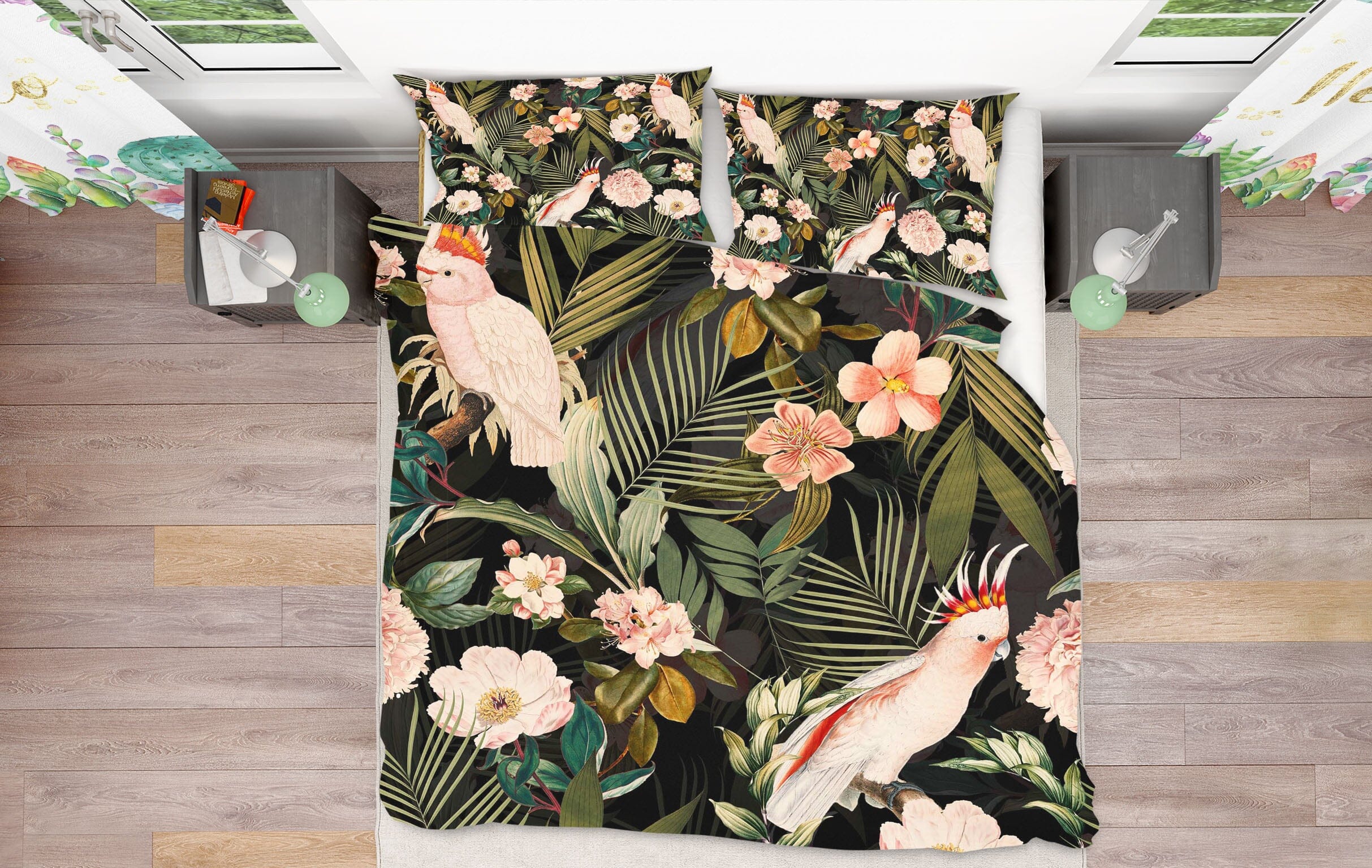 3D Parrot Flower Leaf 136 Uta Naumann Bedding Bed Pillowcases Quilt Quiet Covers AJ Creativity Home 