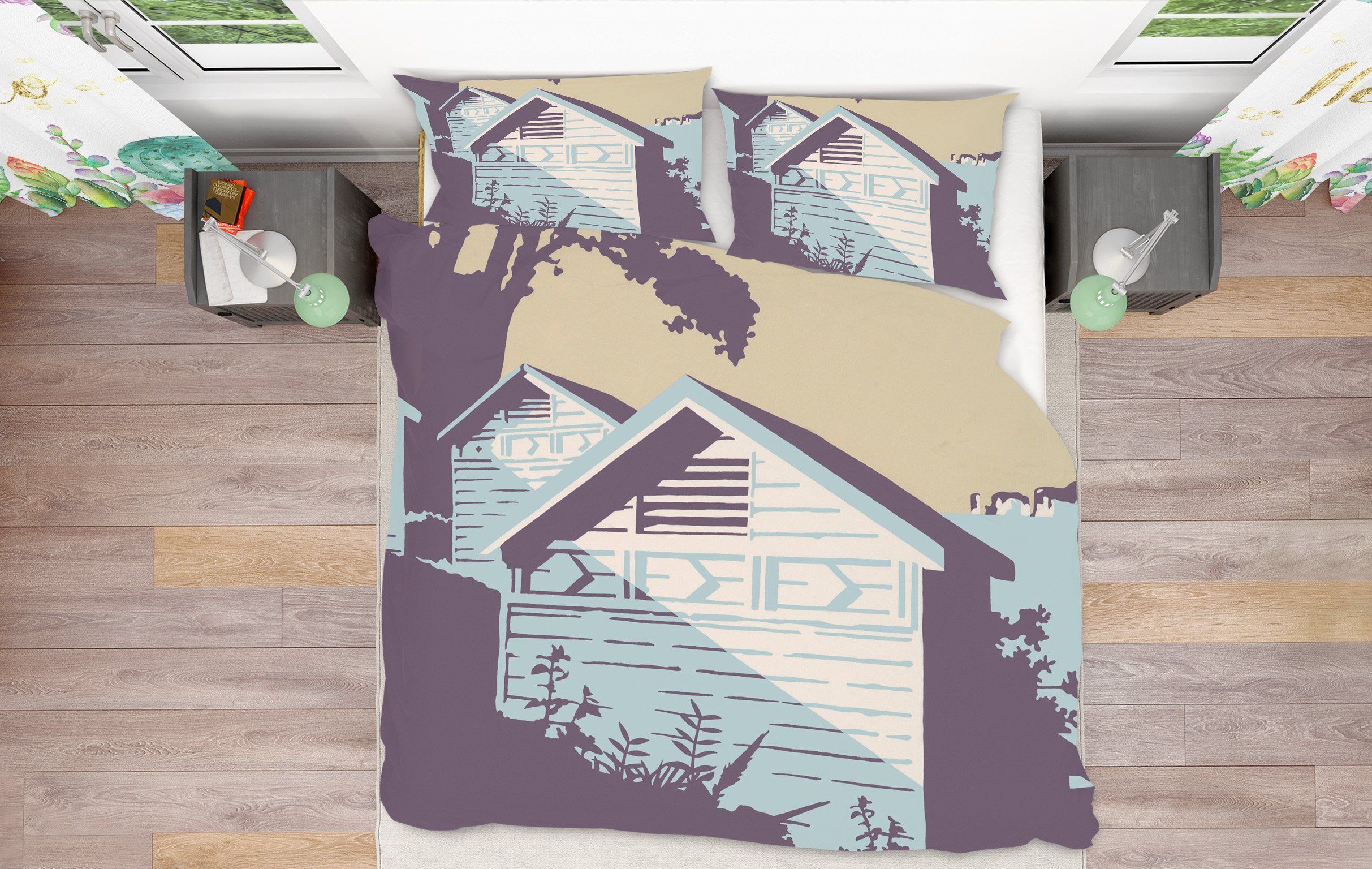 3D Canford Cliffs Old Harry Rocks 2009 Steve Read Bedding Bed Pillowcases Quilt Quiet Covers AJ Creativity Home 