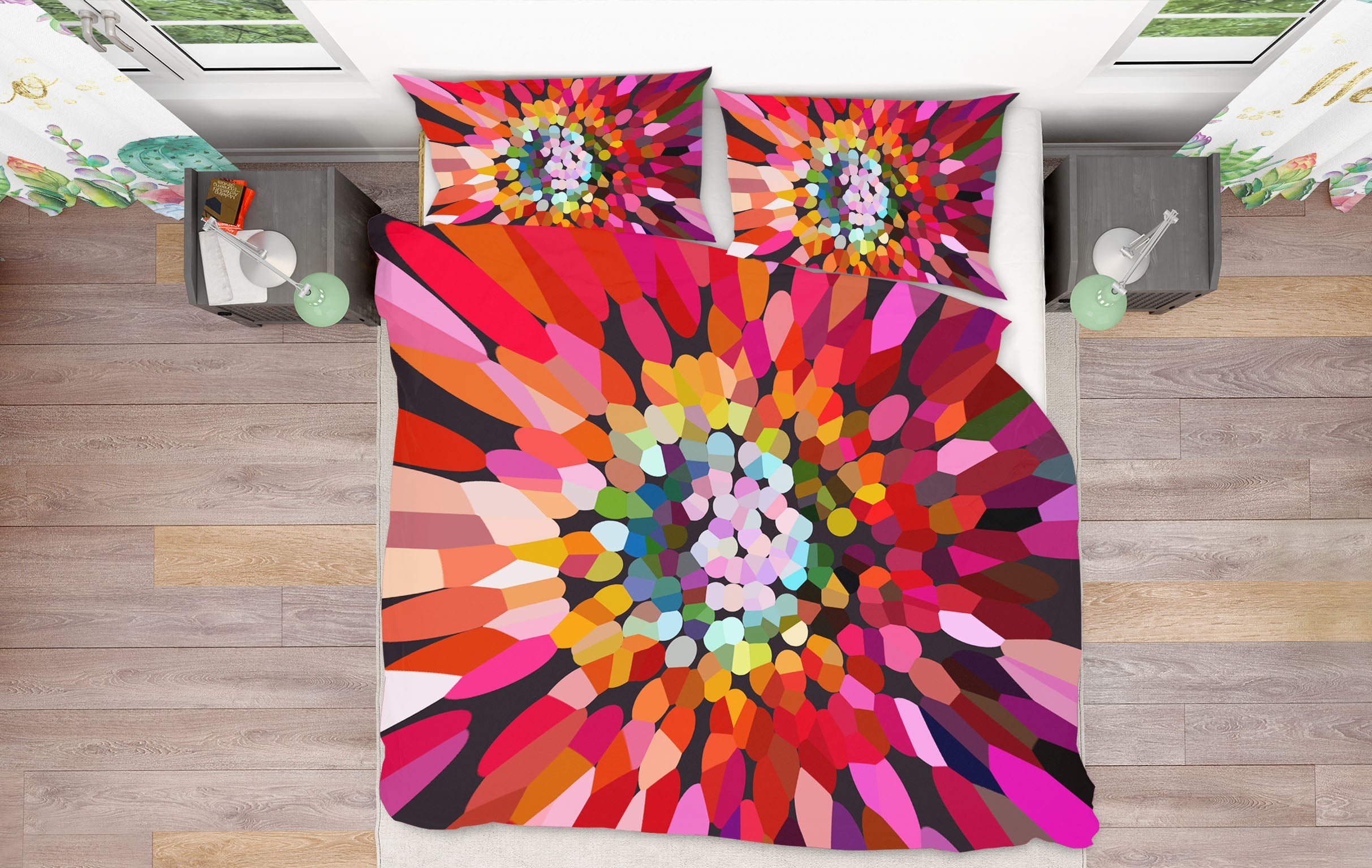 3D Pink Flower Horizontal 70016 Shandra Smith Bedding Bed Pillowcases Quilt