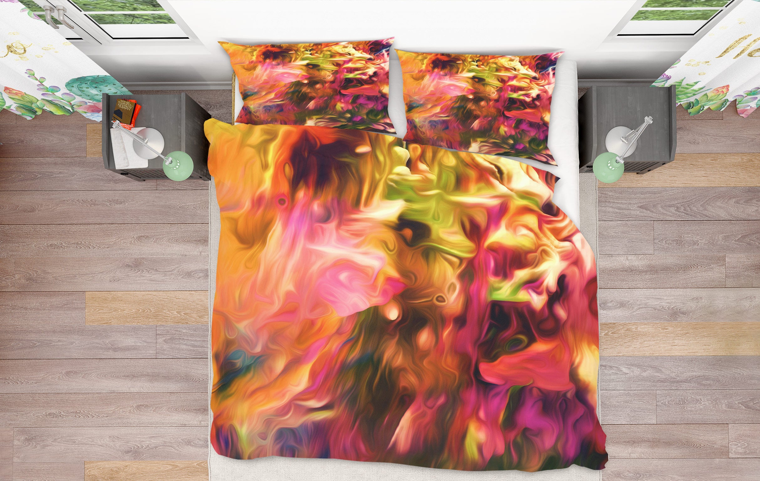 3D Pattern 16130 Bed Pillowcases Quilt