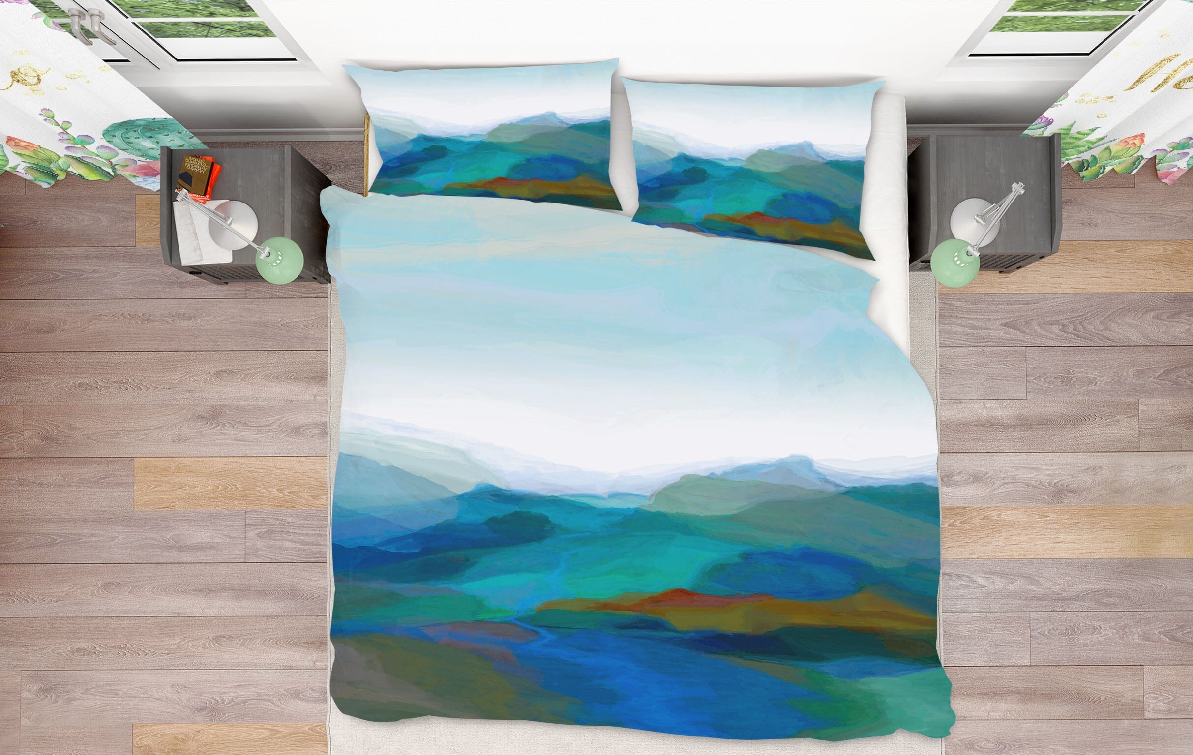 3D Dark Green Peak 2120 Michael Tienhaara Bedding Bed Pillowcases Quilt Quiet Covers AJ Creativity Home 