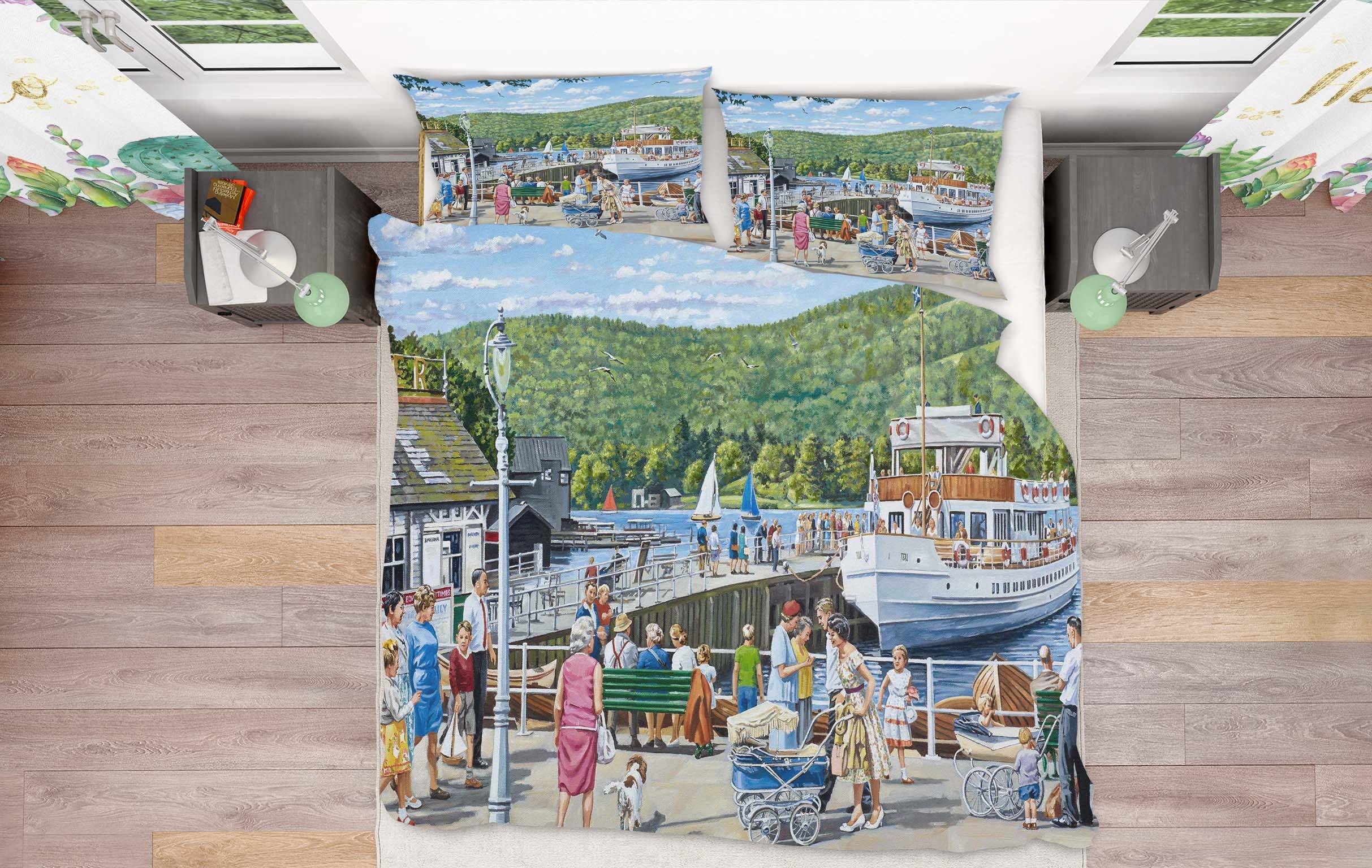 3D Bowness Pier Windermere 2009 Trevor Mitchell bedding Bed Pillowcases Quilt Quiet Covers AJ Creativity Home 