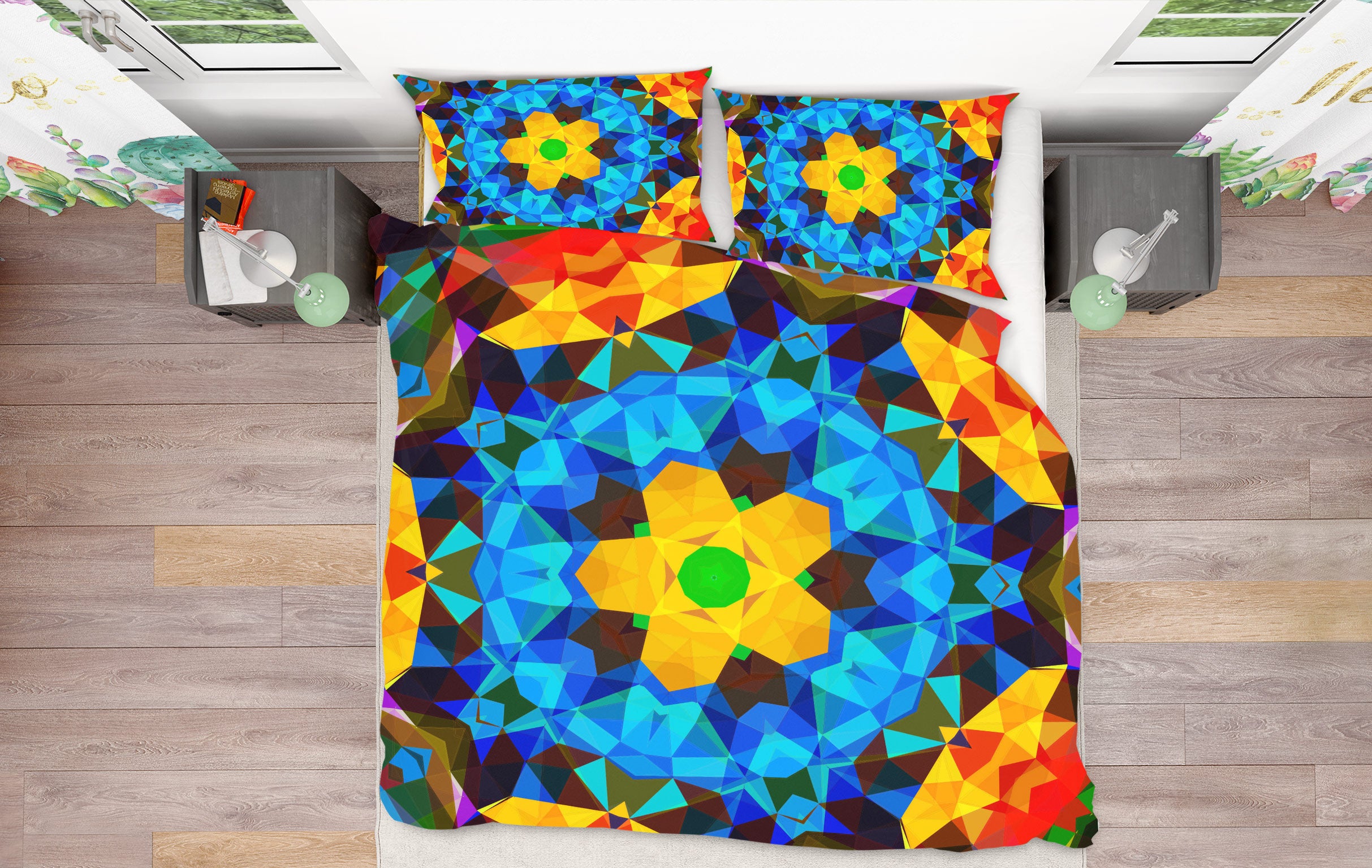 3D Kaleidoscope Pattern 14047 Bed Pillowcases Quilt