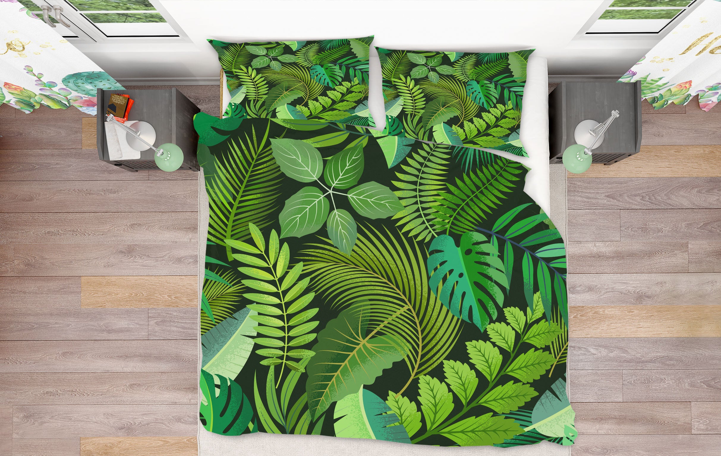 3D Leaves 60109 Bed Pillowcases Quilt