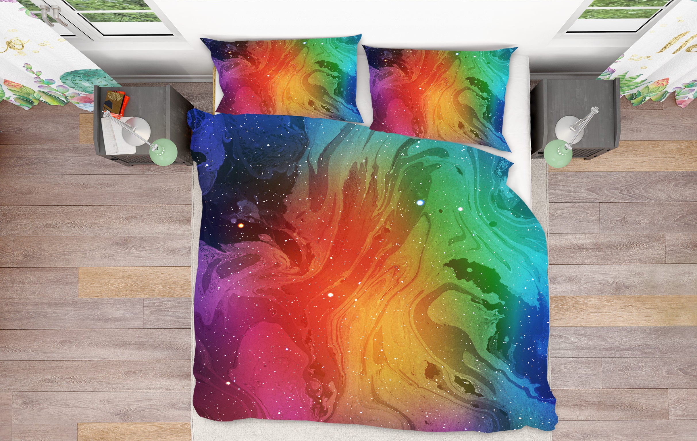 3D Colorful 16107 Bed Pillowcases Quilt