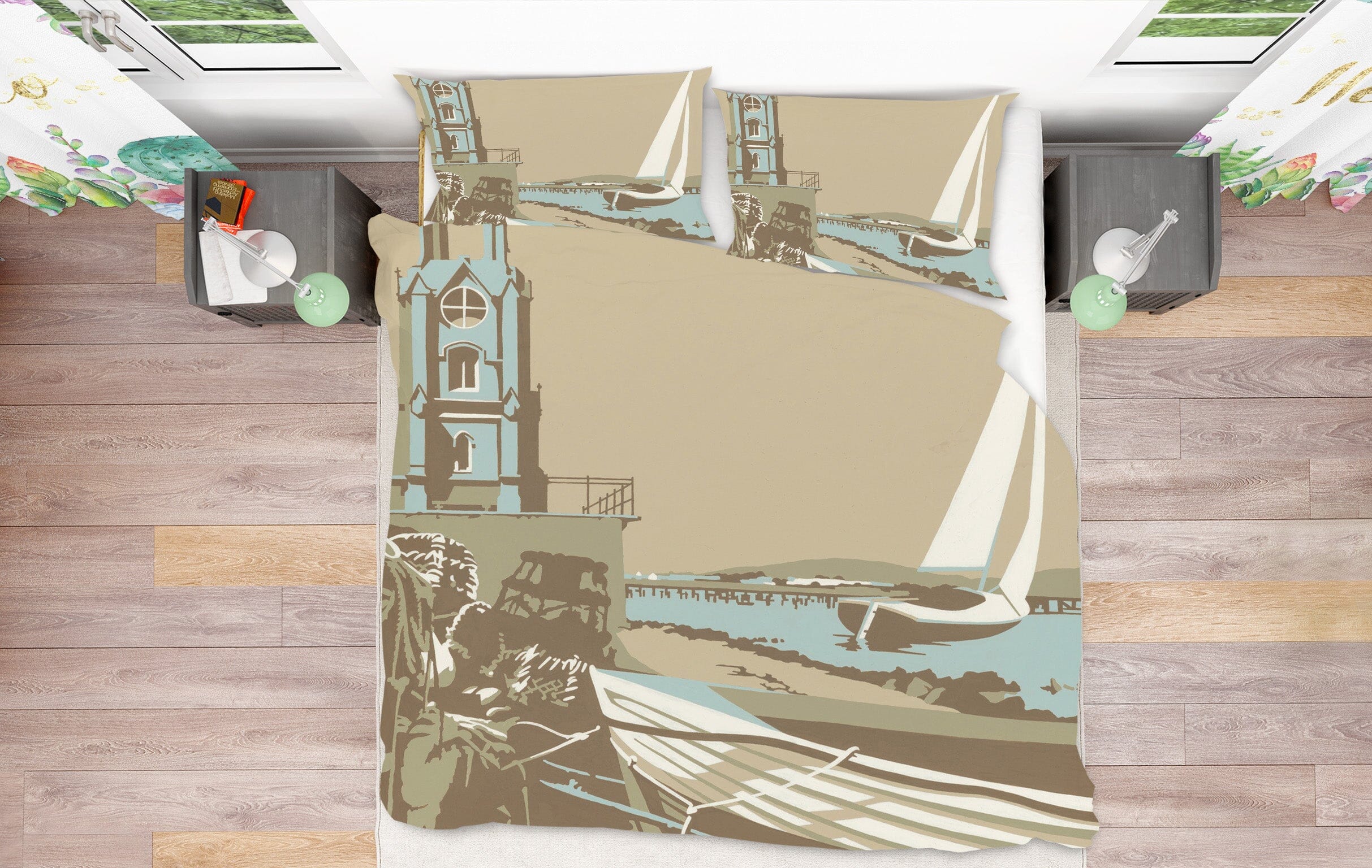 3D Swanage Tower 2072 Steve Read Bedding Bed Pillowcases Quilt Quiet Covers AJ Creativity Home 
