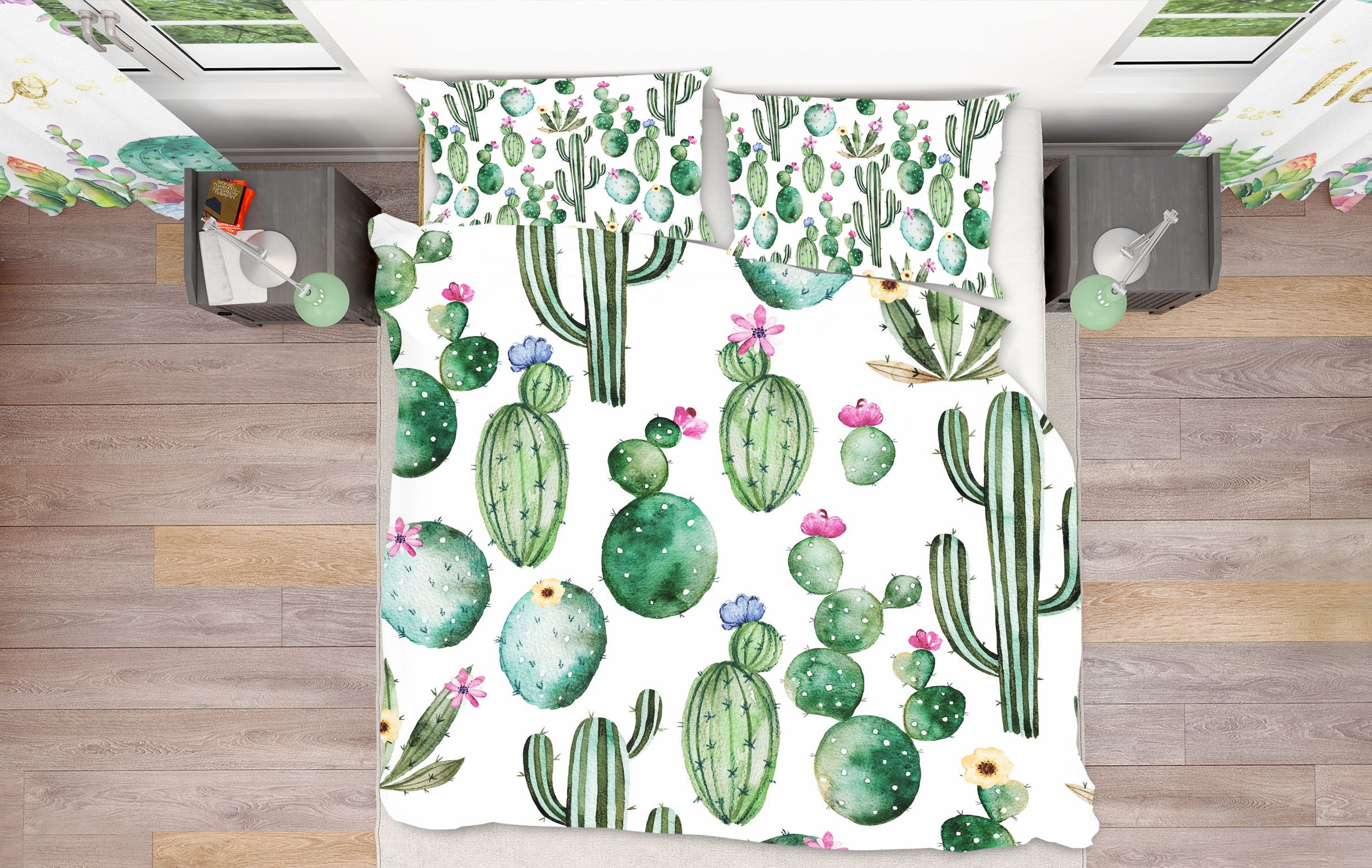 3D Cactus Pattern 18200 Uta Naumann Bedding Bed Pillowcases Quilt