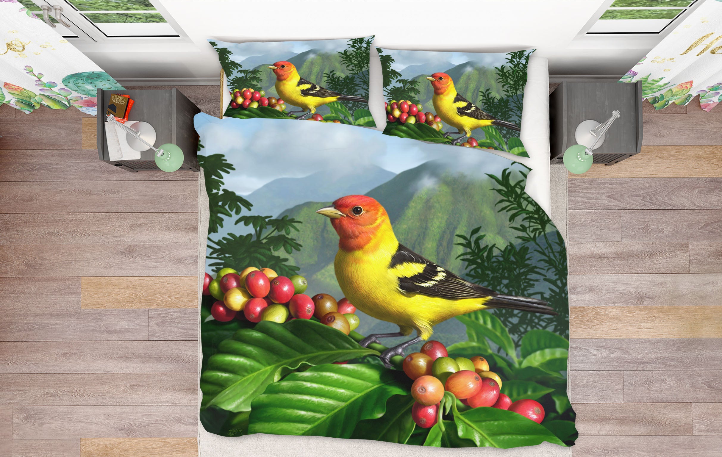 3D Western Tanager 18076 Jerry LoFaro bedding Bed Pillowcases Quilt