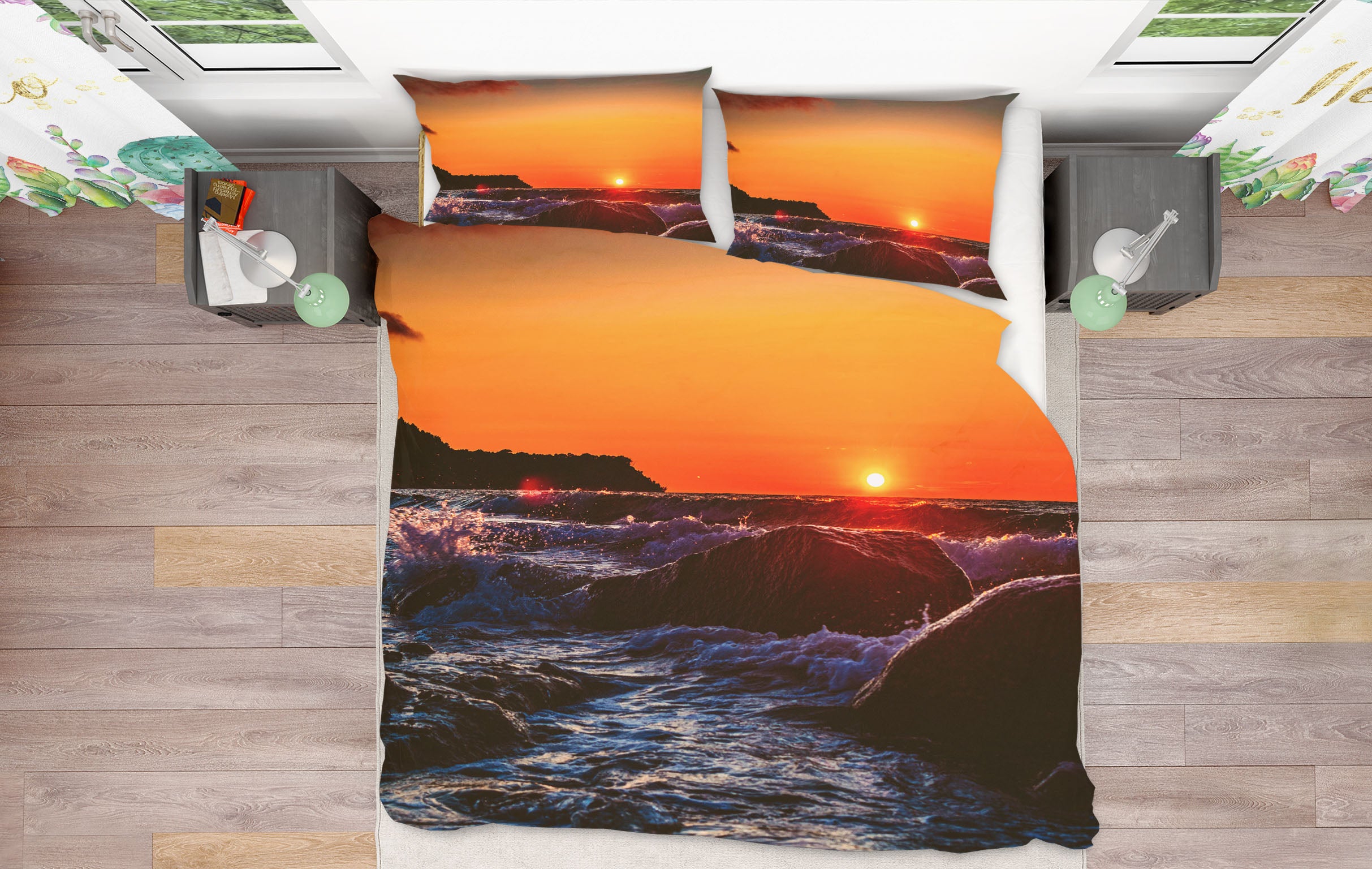 3D Reef Sea Tide 16068 Bed Pillowcases Quilt