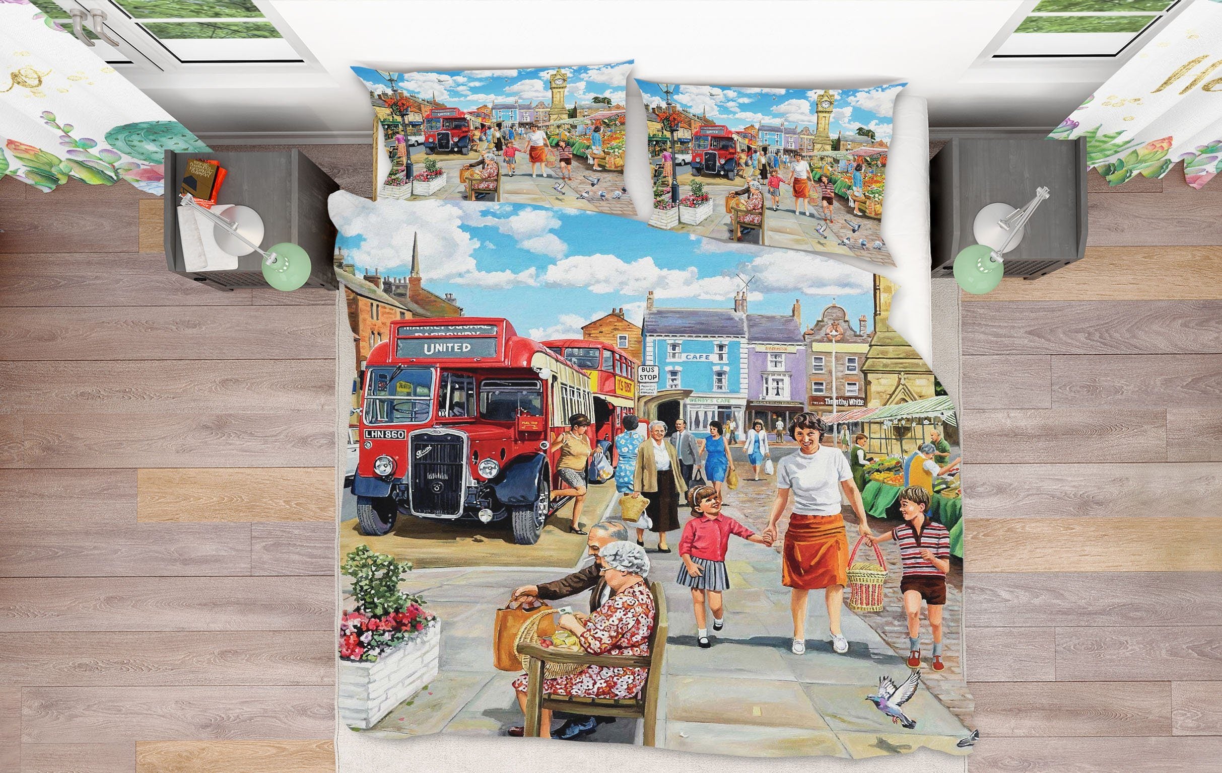 3D A Trip To The Shops 2002 Trevor Mitchell bedding Bed Pillowcases Quilt Quiet Covers AJ Creativity Home 