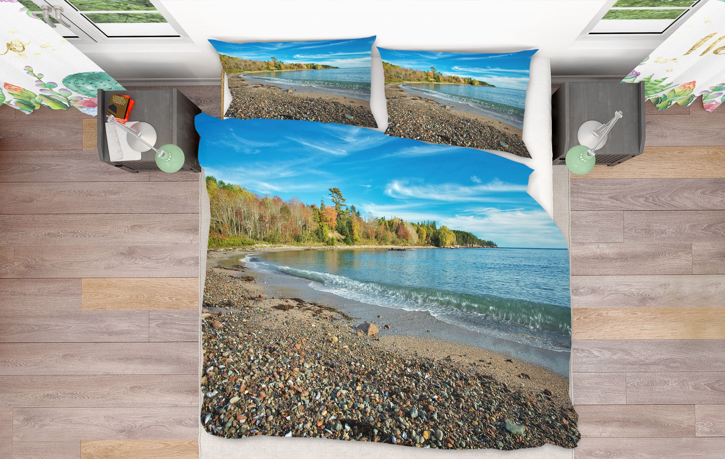 3D Coastal Maine 62008 Kathy Barefield Bedding Bed Pillowcases Quilt