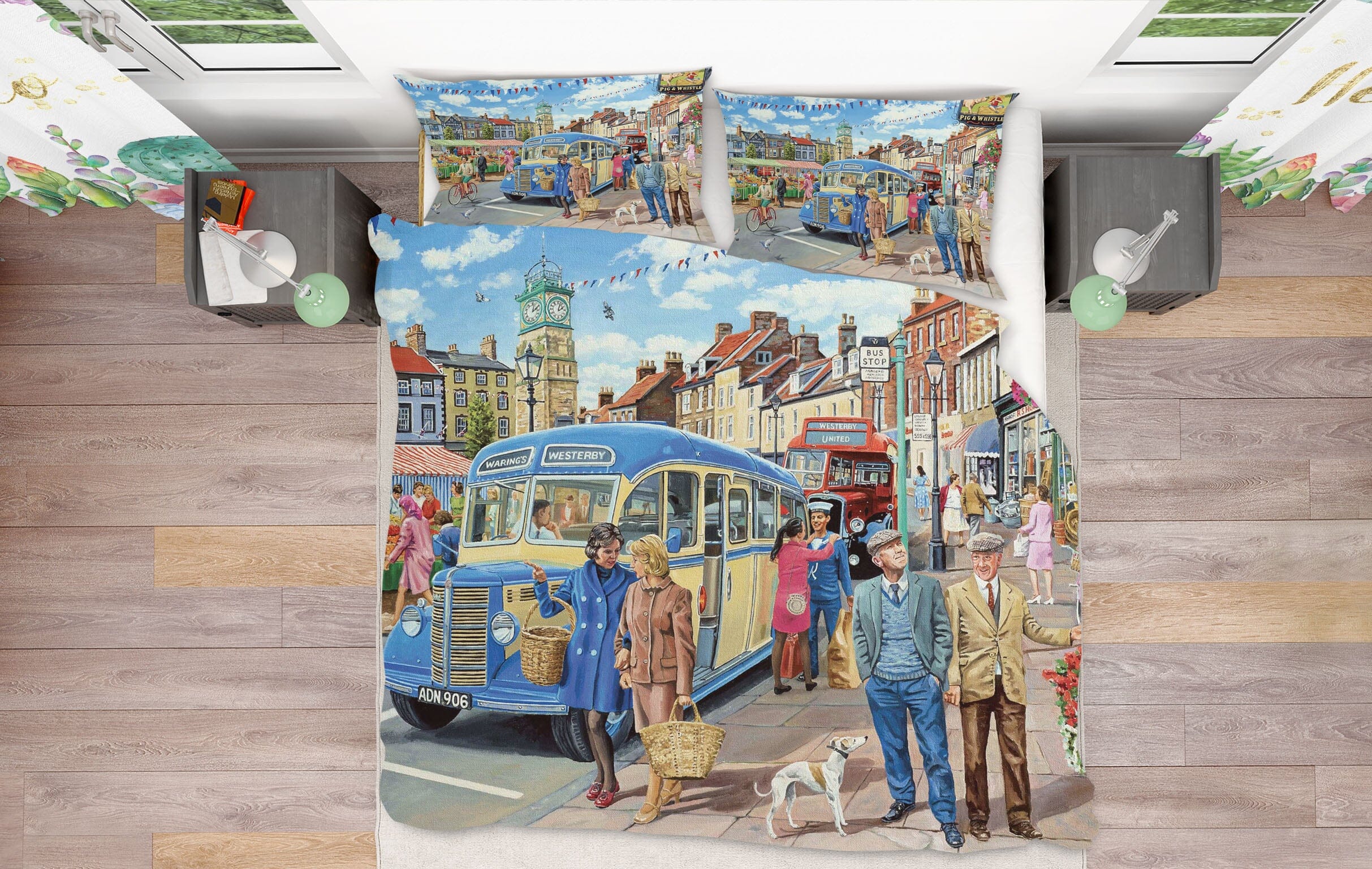 3D Country Bus Terminus 2016 Trevor Mitchell bedding Bed Pillowcases Quilt Quiet Covers AJ Creativity Home 
