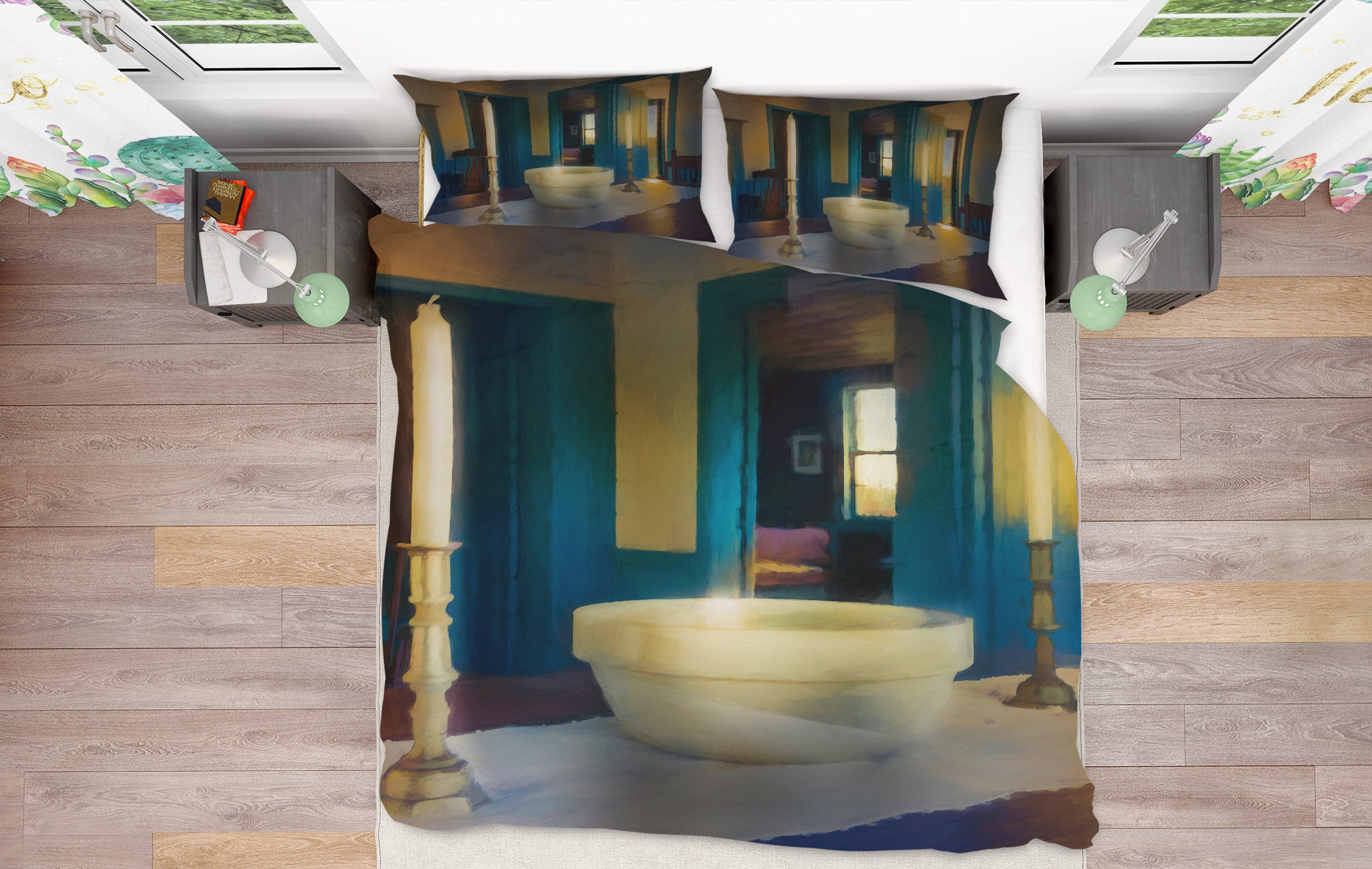 3D Indoor Candle Tub 8527 Beth Sheridan Bedding Bed Pillowcases Quilt