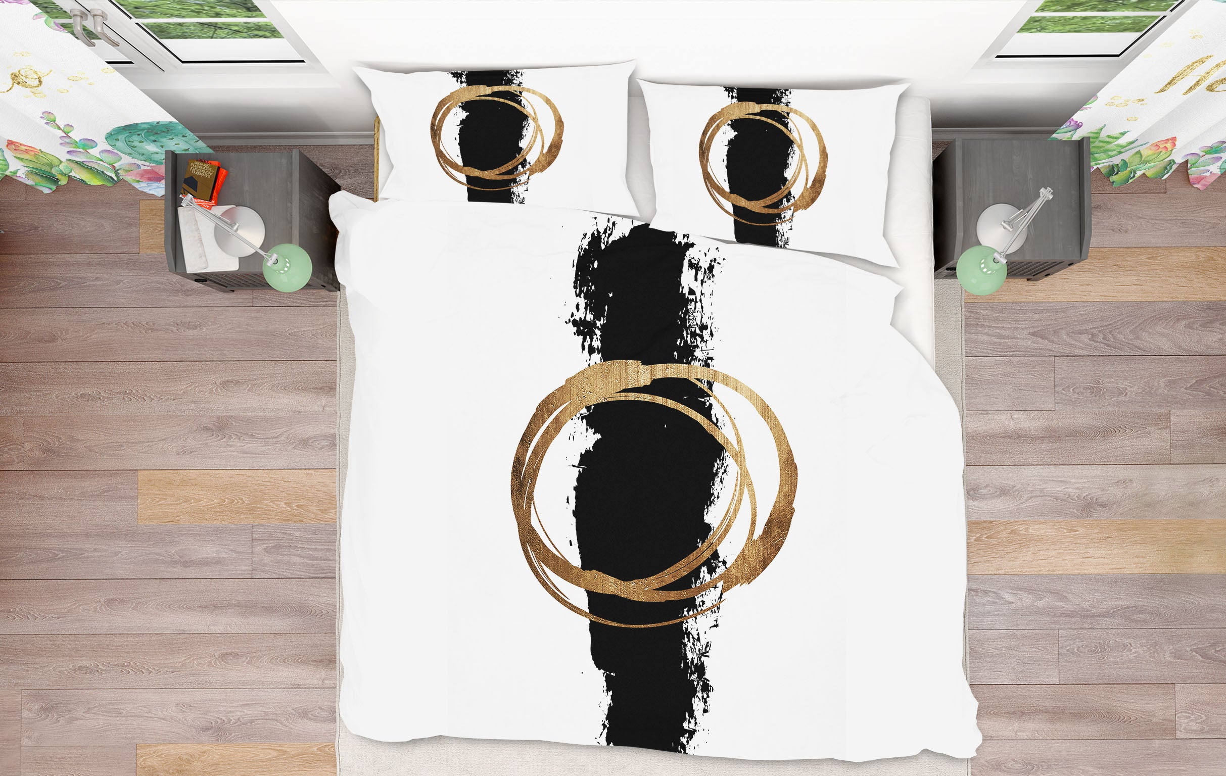3D Golden Circle 126 Boris Draschoff Bedding Bed Pillowcases Quilt