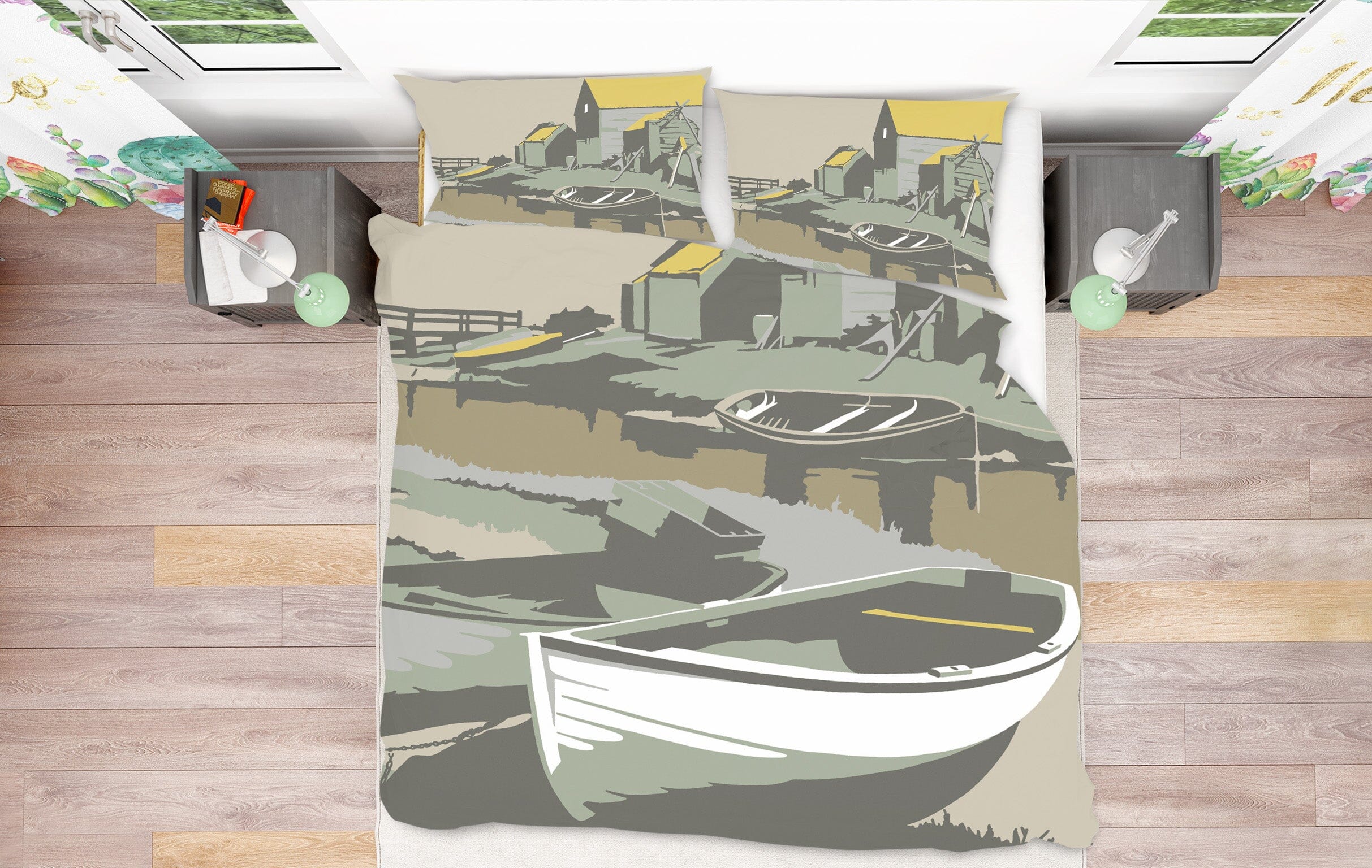 3D Southwold Harbour 2061 Steve Read Bedding Bed Pillowcases Quilt Quiet Covers AJ Creativity Home 