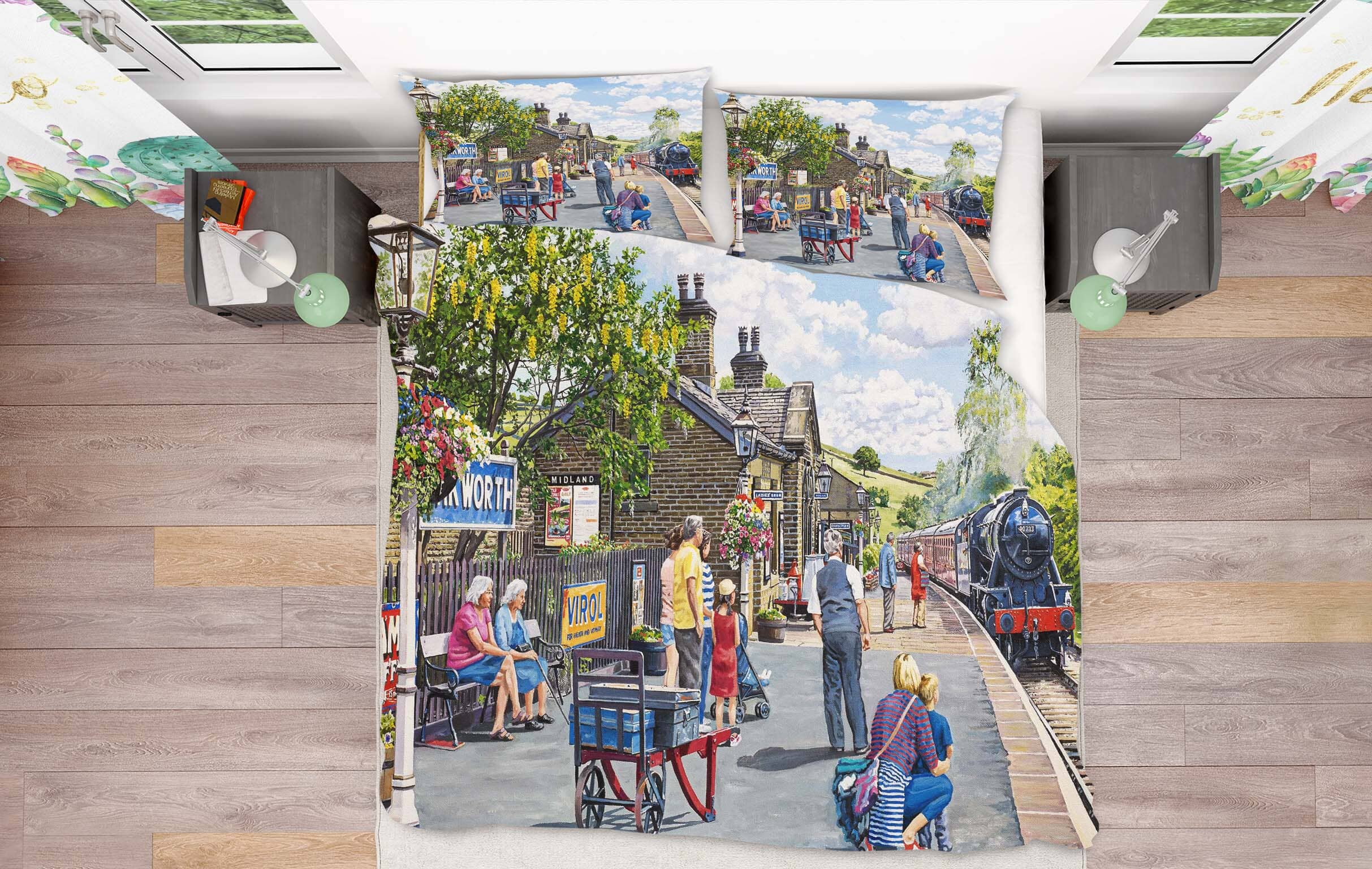 3D Oakworth Station 2041 Trevor Mitchell bedding Bed Pillowcases Quilt Quiet Covers AJ Creativity Home 