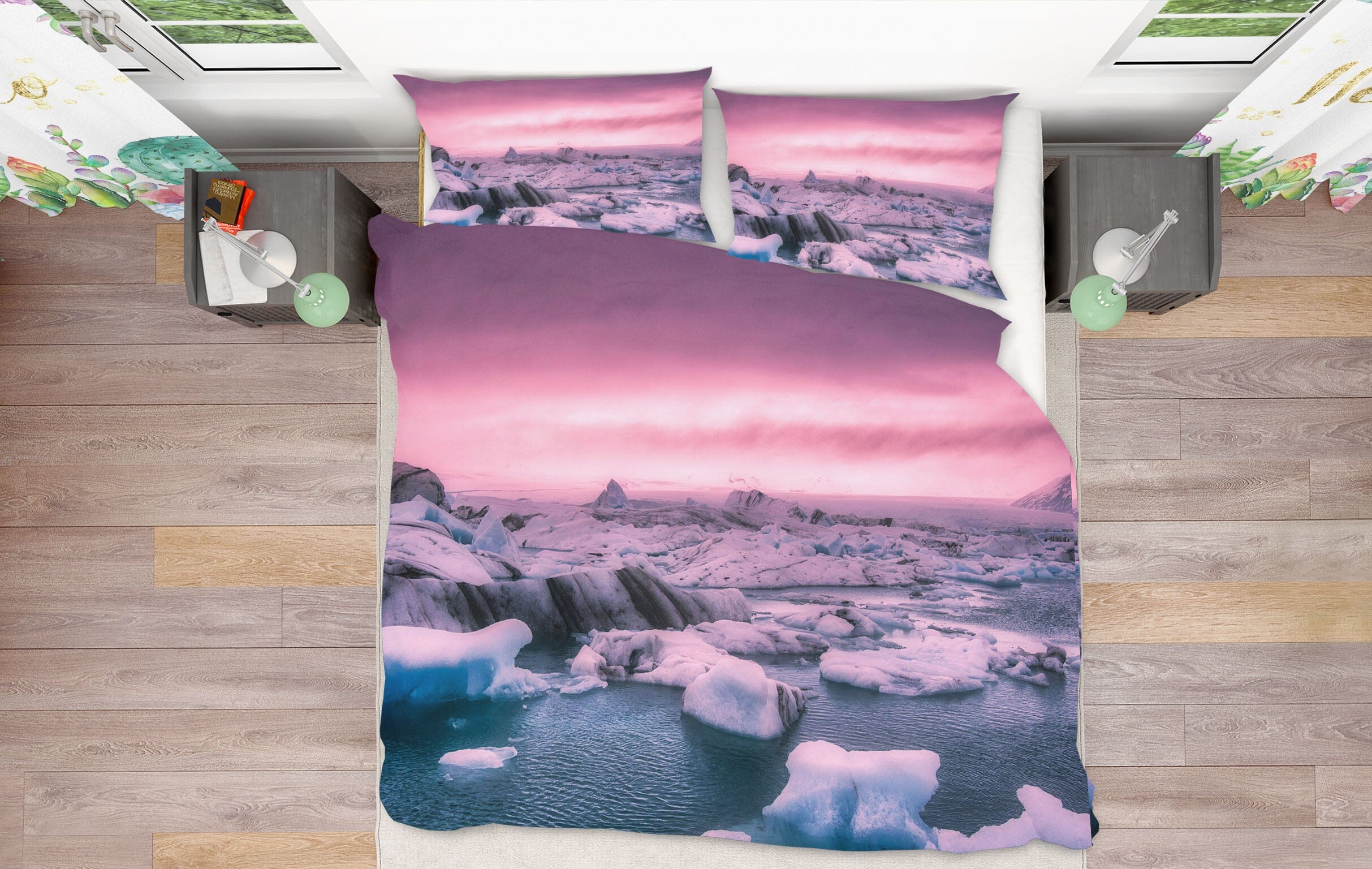 3D Pink Sunset 2156 Marco Carmassi Bedding Bed Pillowcases Quilt Quiet Covers AJ Creativity Home 