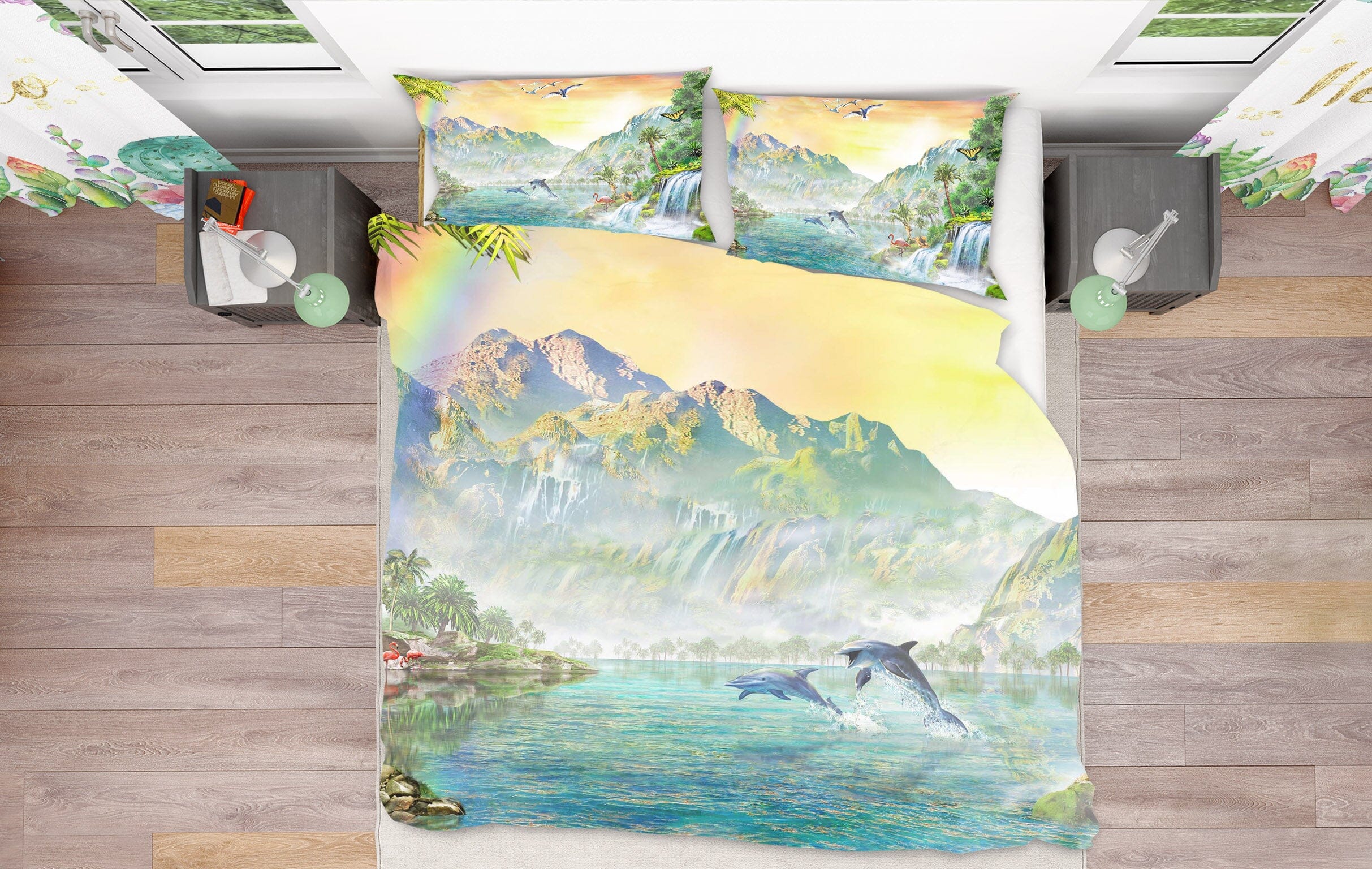 3D Canyon Rainbow 2118 Adrian Chesterman Bedding Bed Pillowcases Quilt Quiet Covers AJ Creativity Home 