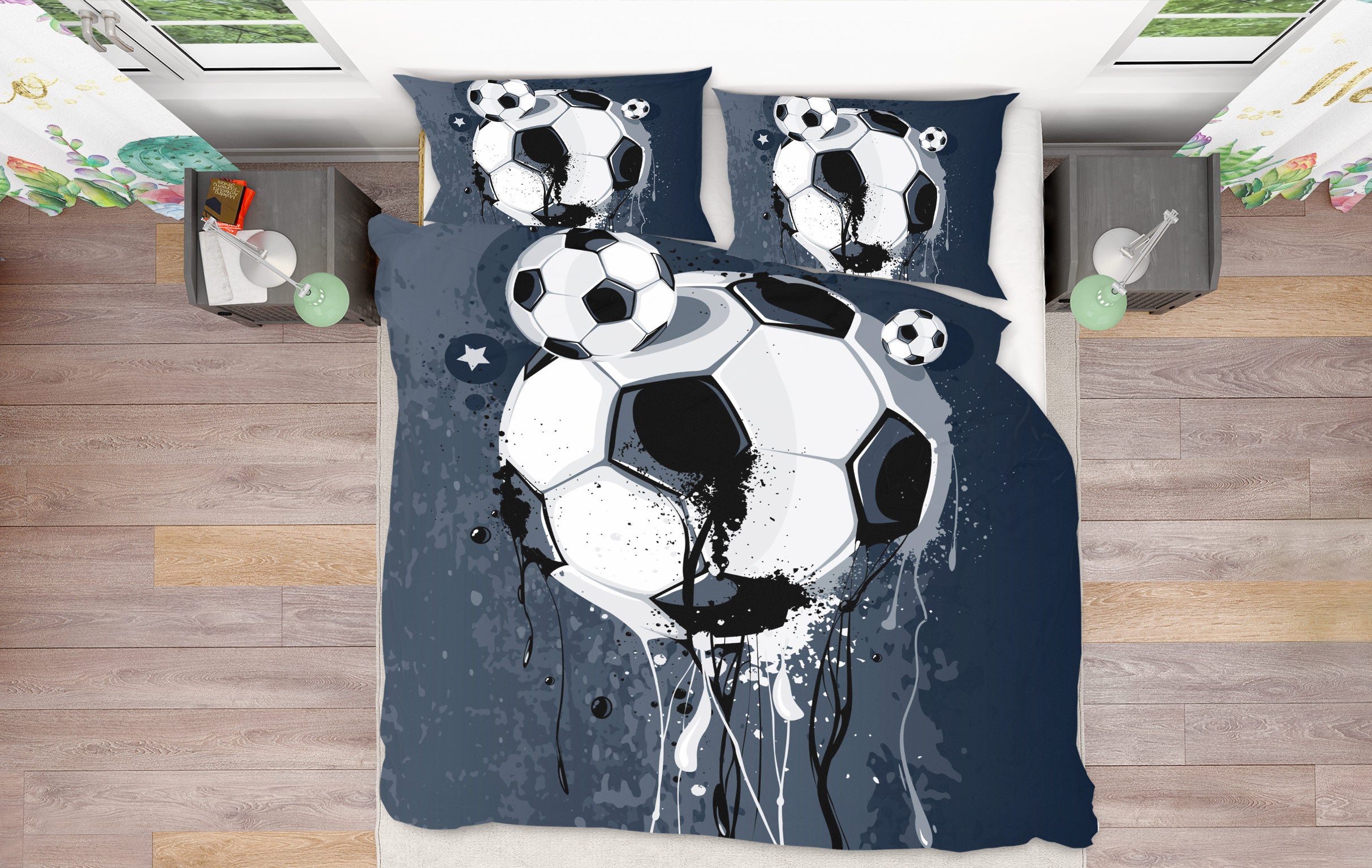 3D Football 60078 Bed Pillowcases Quilt