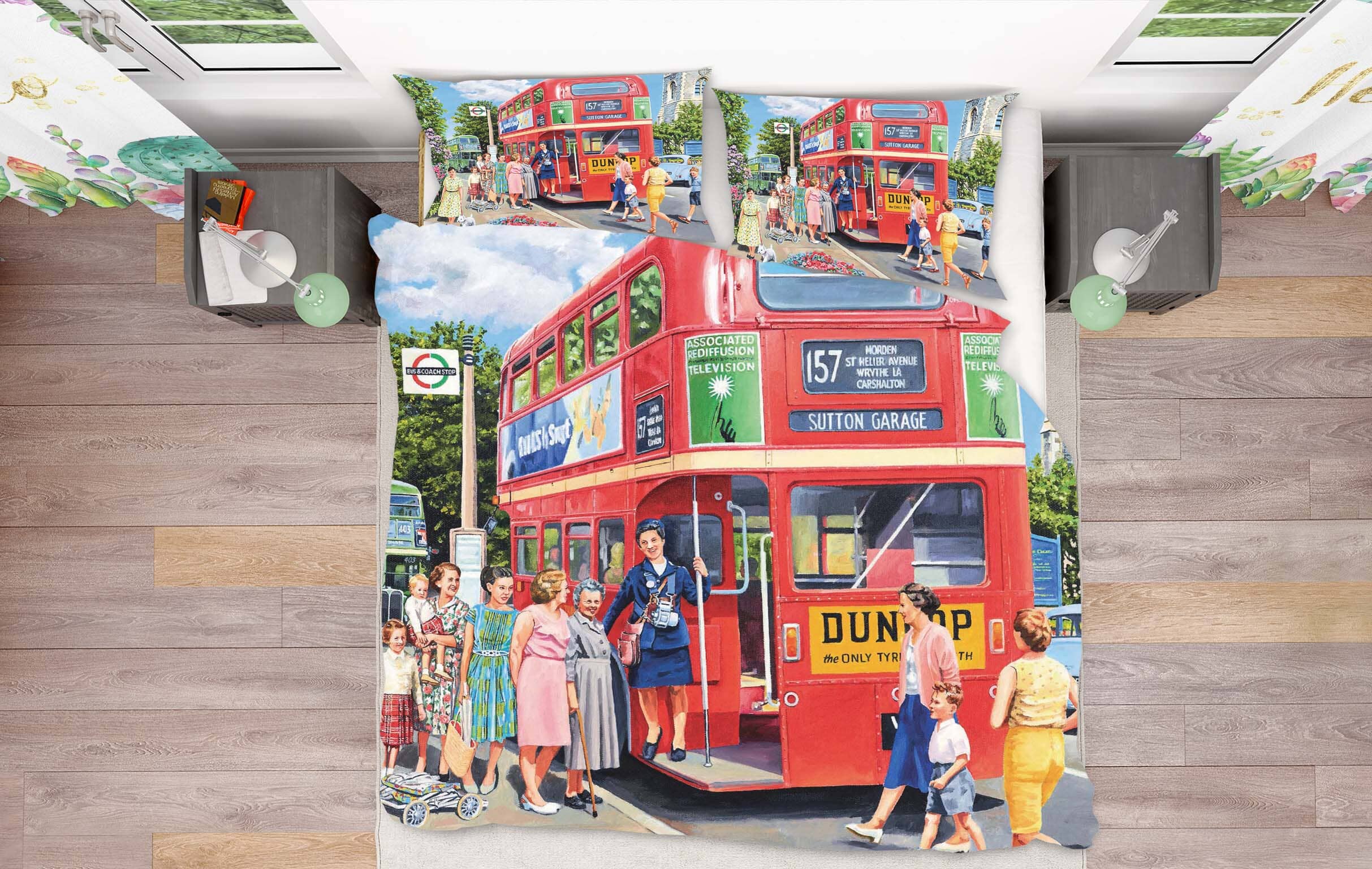 3D The Bus Conductress 2058 Trevor Mitchell bedding Bed Pillowcases Quilt Quiet Covers AJ Creativity Home 