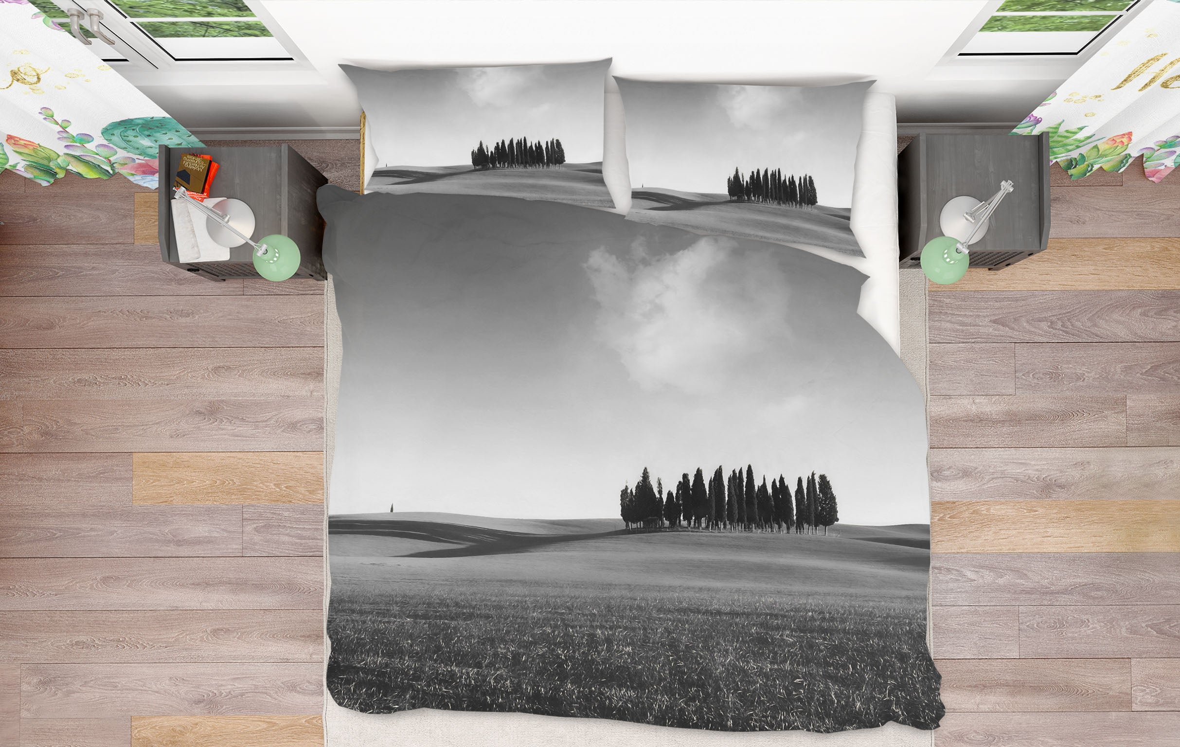 3D Black Lawn Tree 049 Marco Carmassi Bedding Bed Pillowcases Quilt