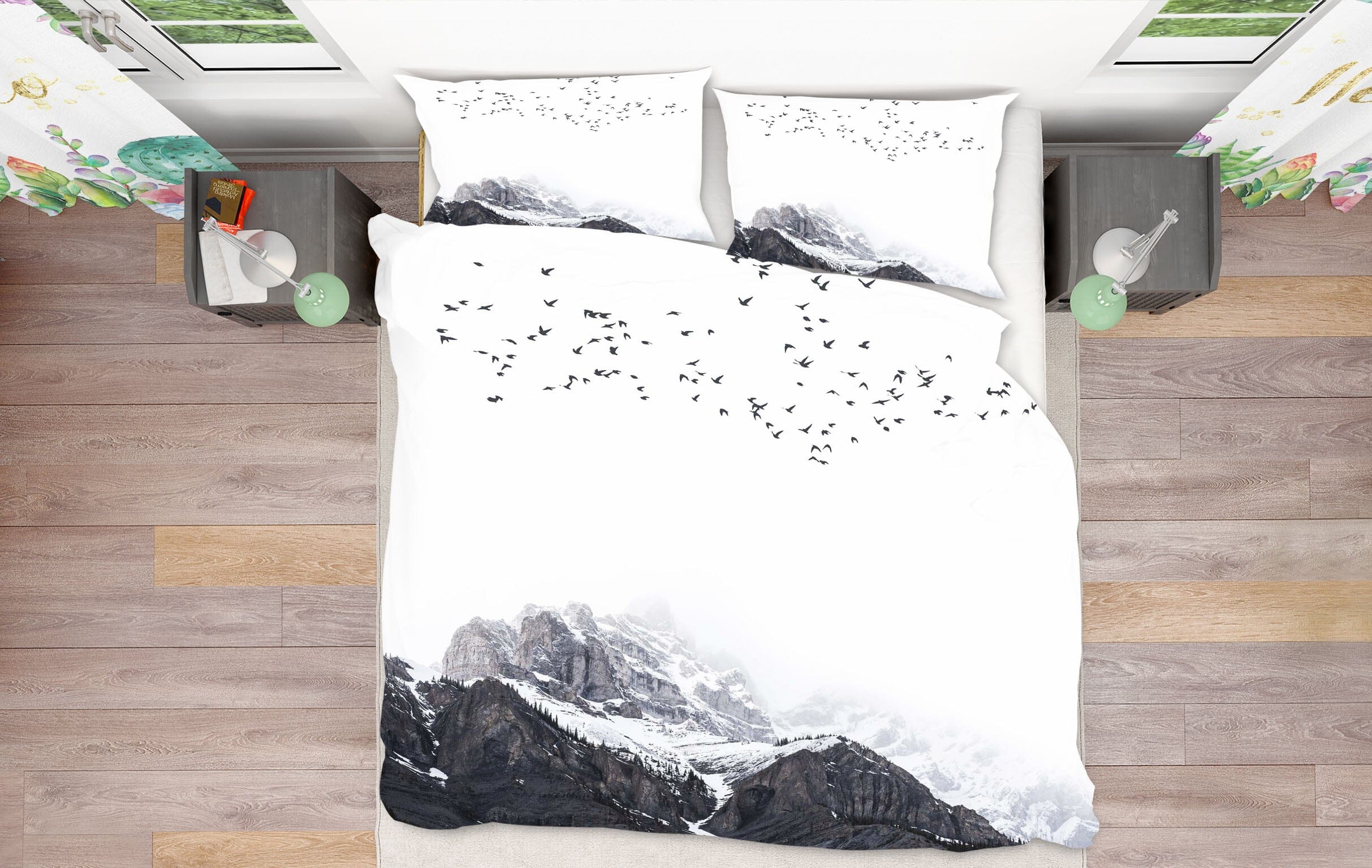 3D The Mountain 2120 Boris Draschoff Bedding Bed Pillowcases Quilt Quiet Covers AJ Creativity Home 