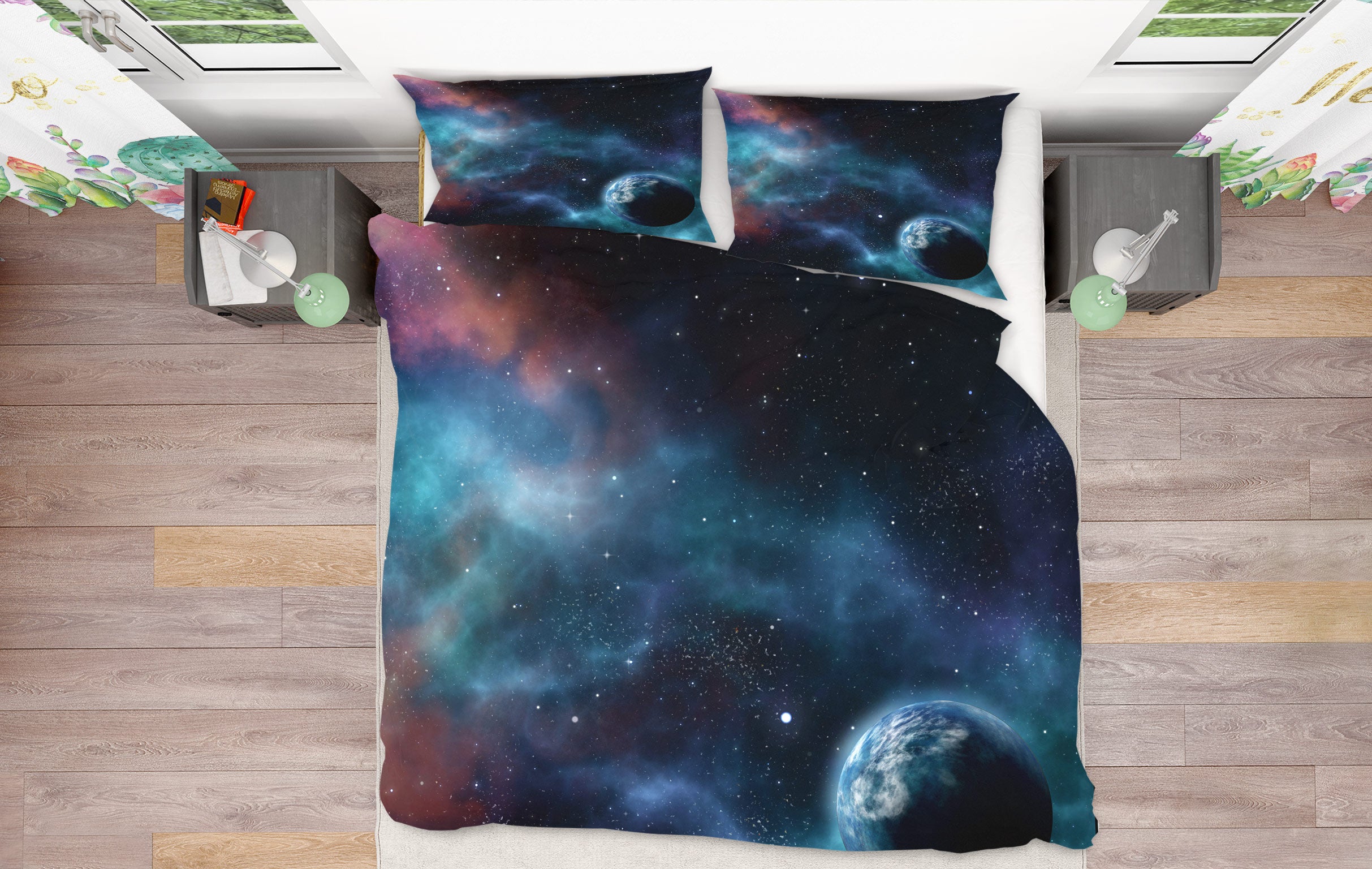 3D Cosmic Sky 59181 Bed Pillowcases Quilt