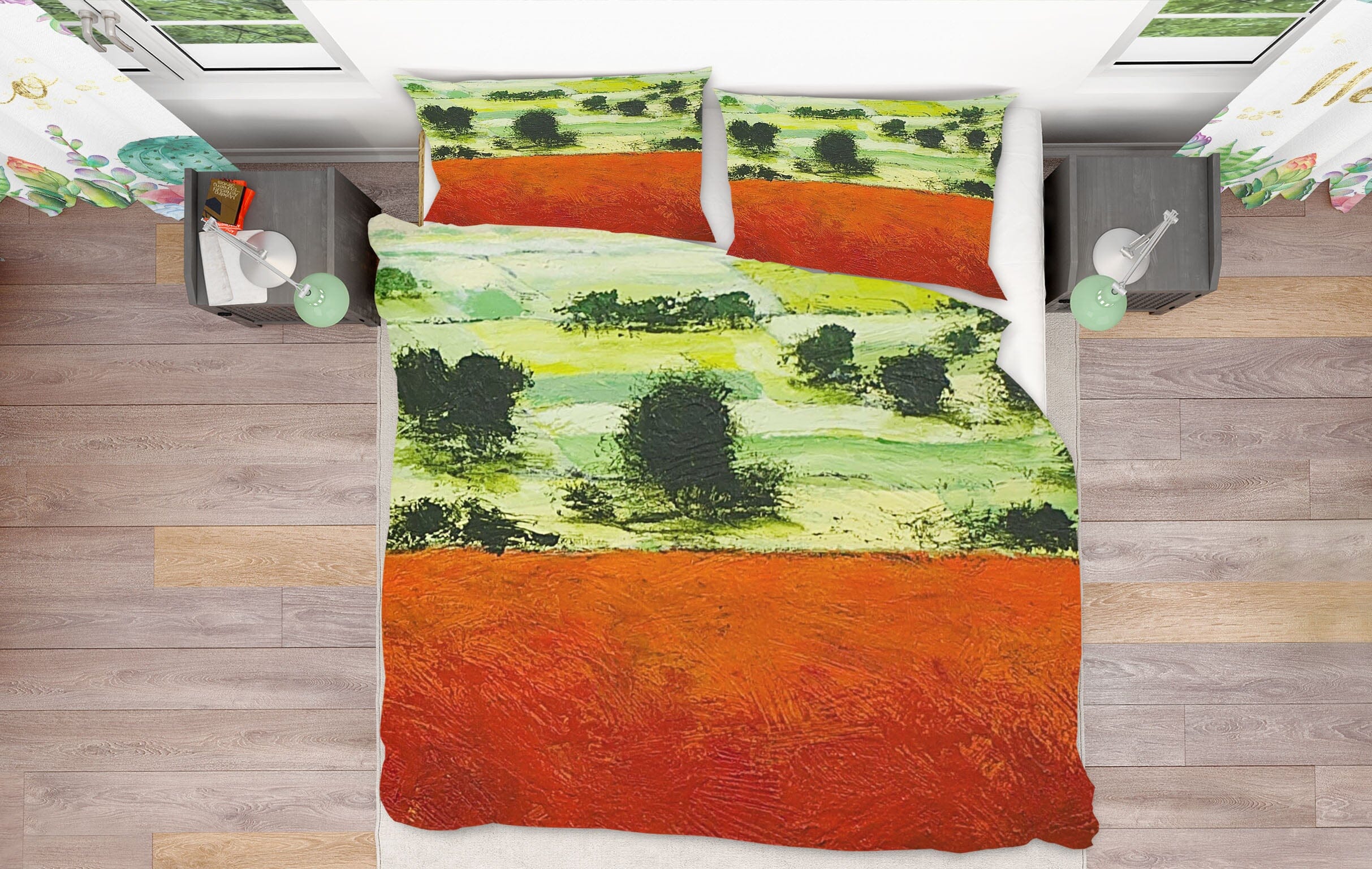 3D Morning Meadow 2114 Allan P. Friedlander Bedding Bed Pillowcases Quilt Quiet Covers AJ Creativity Home 