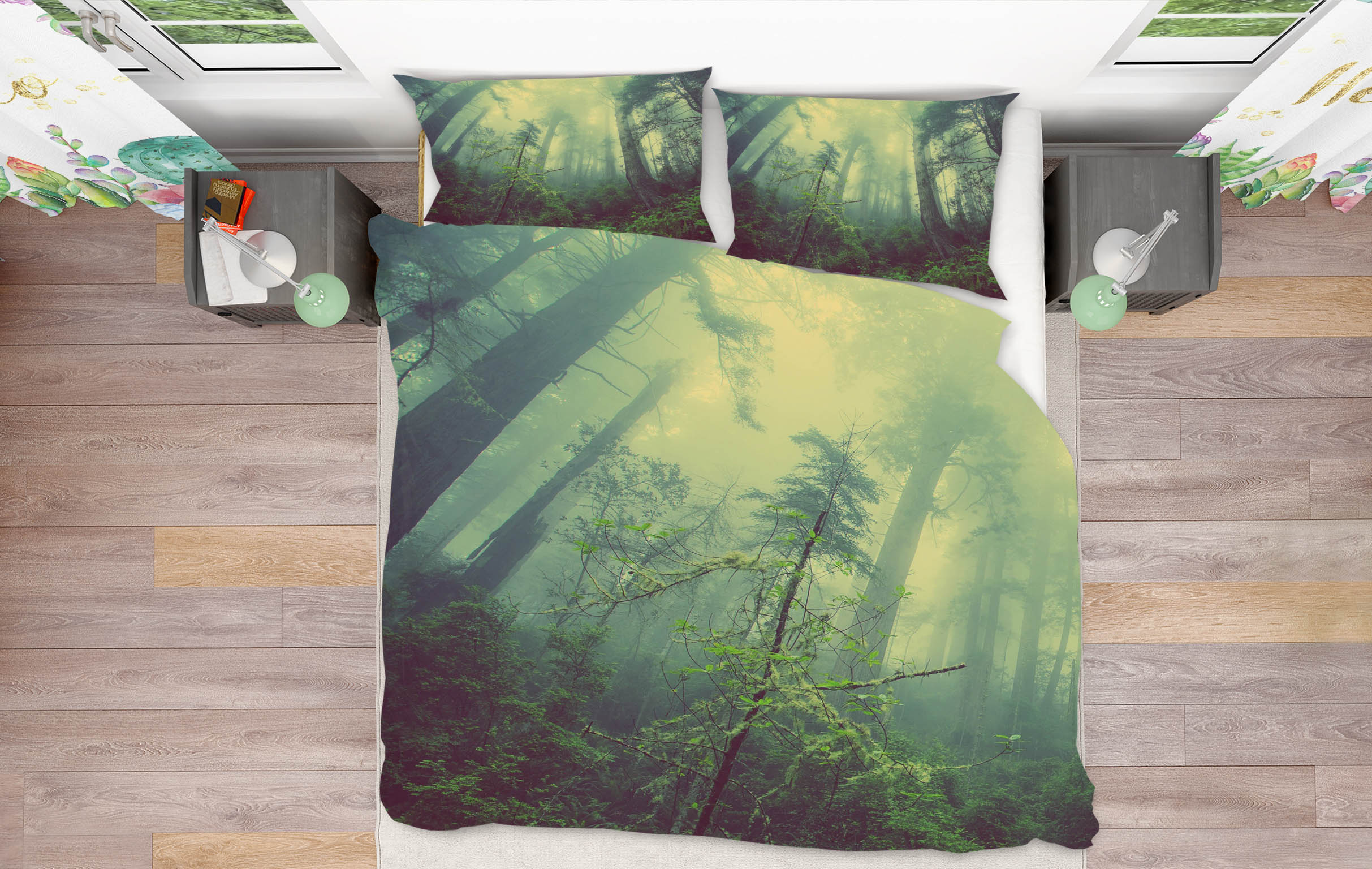 3D Forest 19146 Bed Pillowcases Quilt