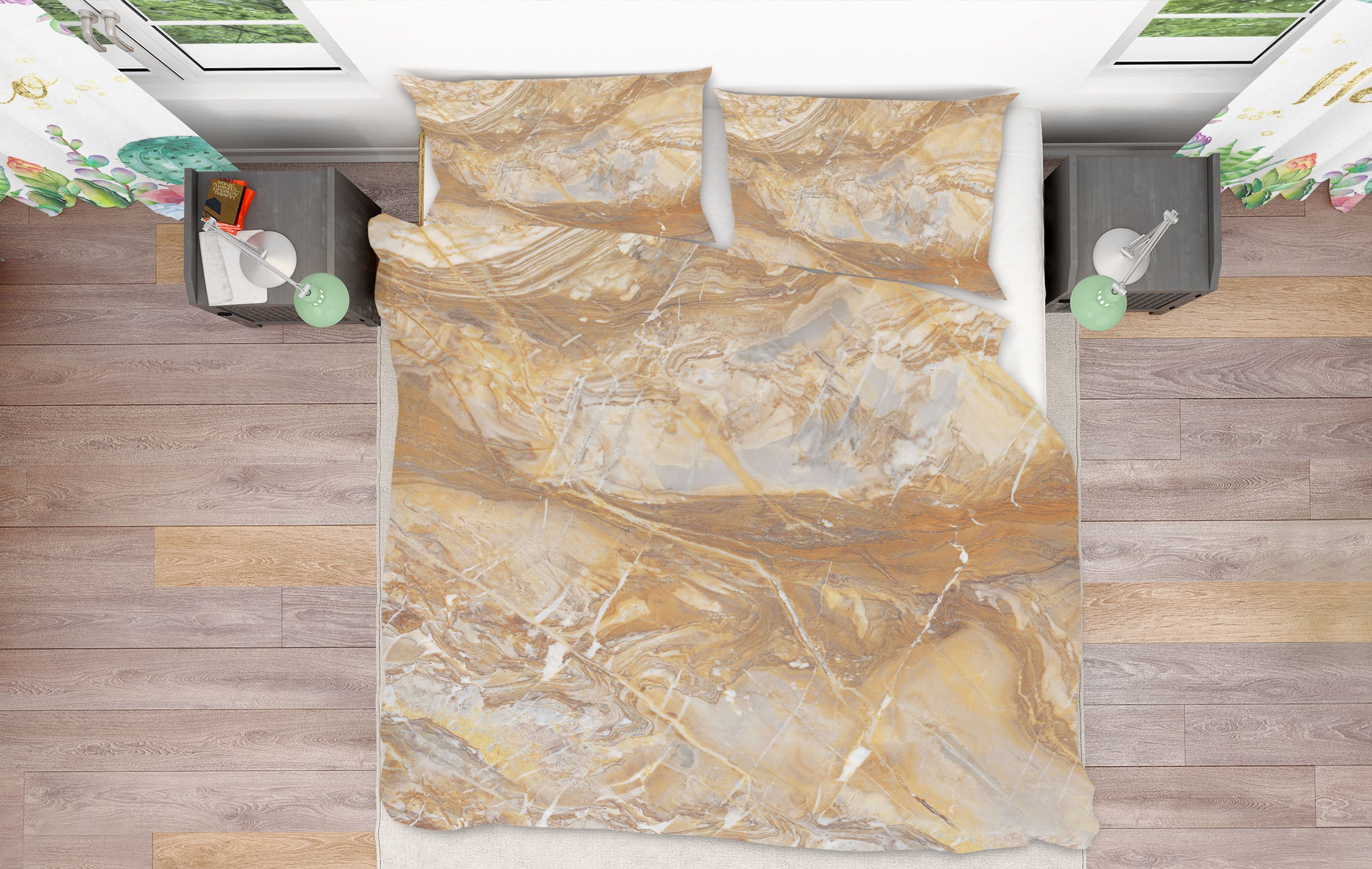 3D Marbling 16002 Bed Pillowcases Quilt
