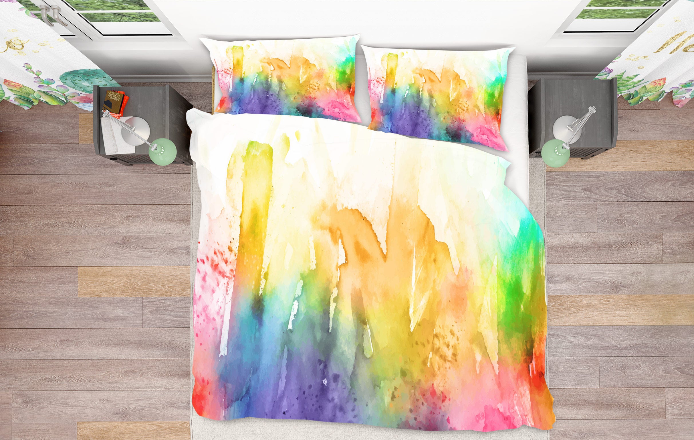 3D Color Ink 60063 Bed Pillowcases Quilt