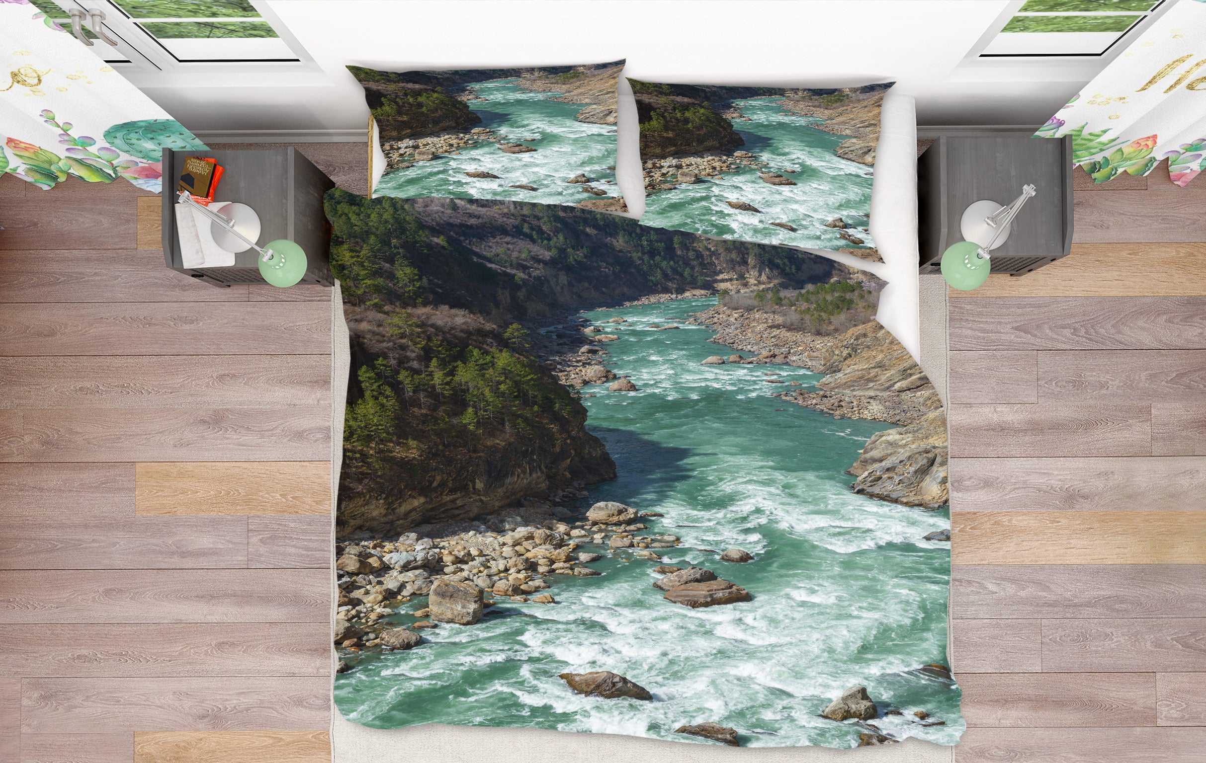 3D River 16138 Bed Pillowcases Quilt